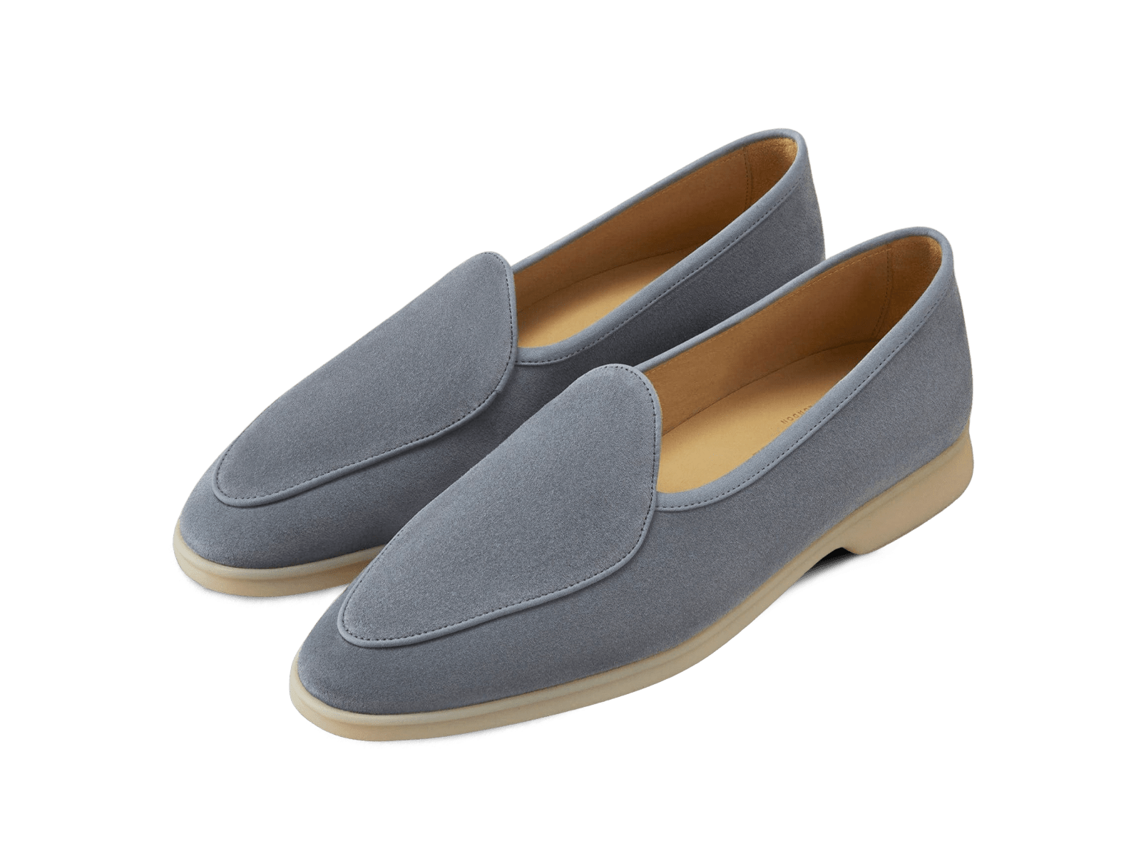 Stride Loafers in Thunder Blue Glove Suede Natural Sole