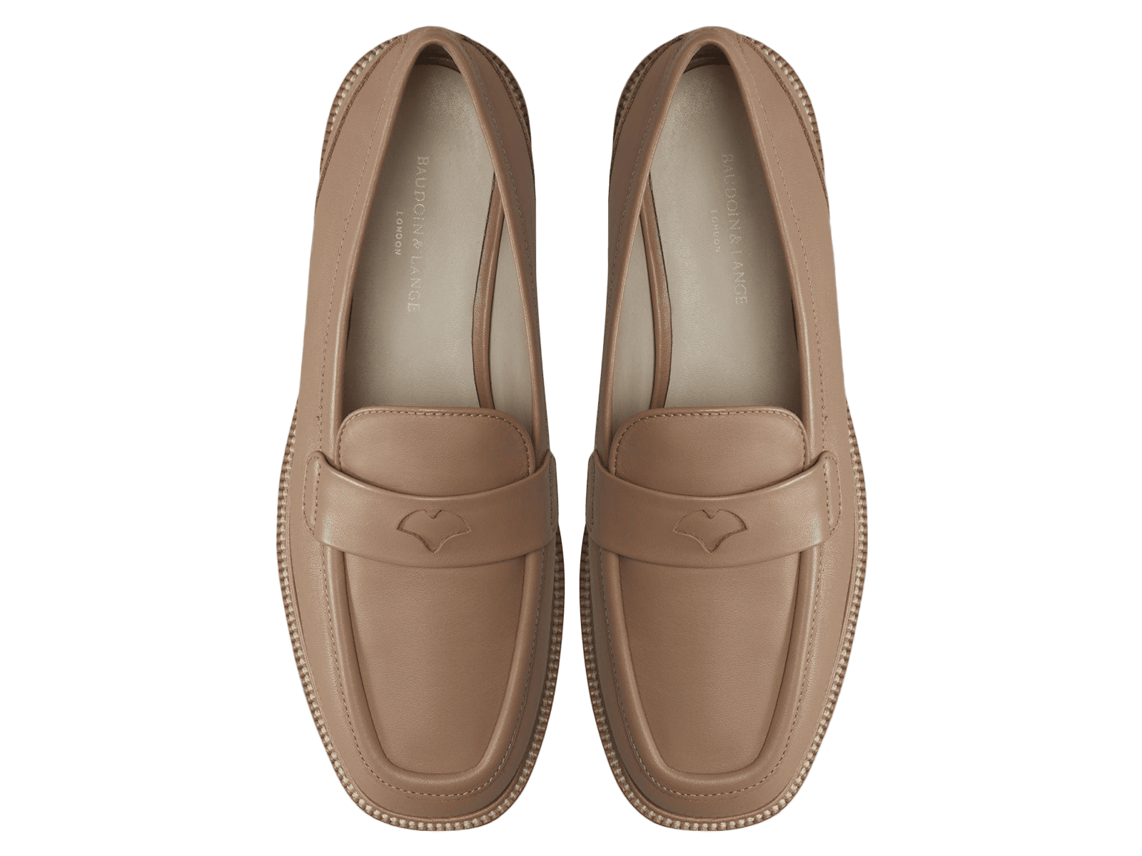 Charlotte Penny Loafers in Praline Matt Calfskin