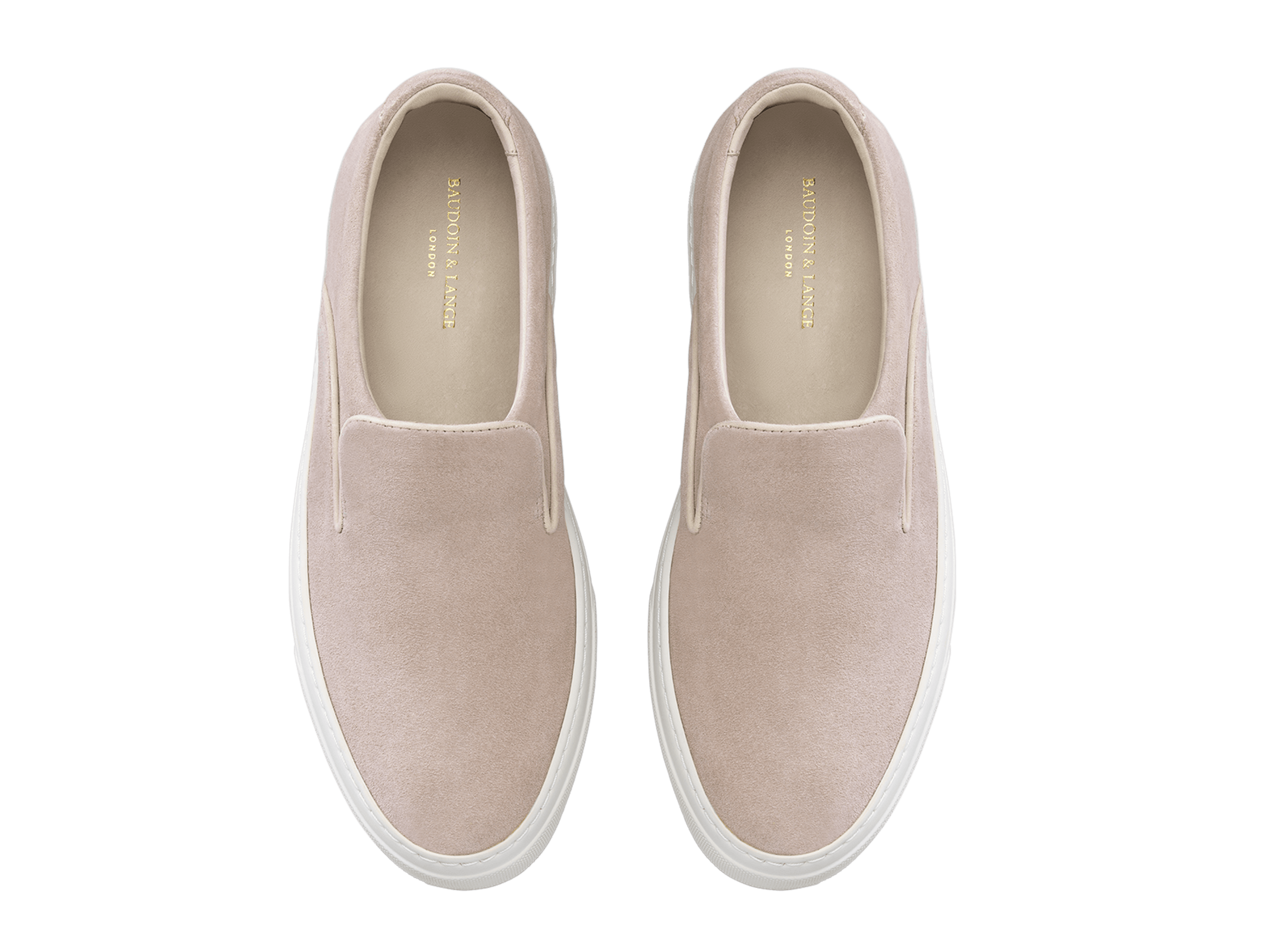 Beat Trainer in Beige Glove Suede
