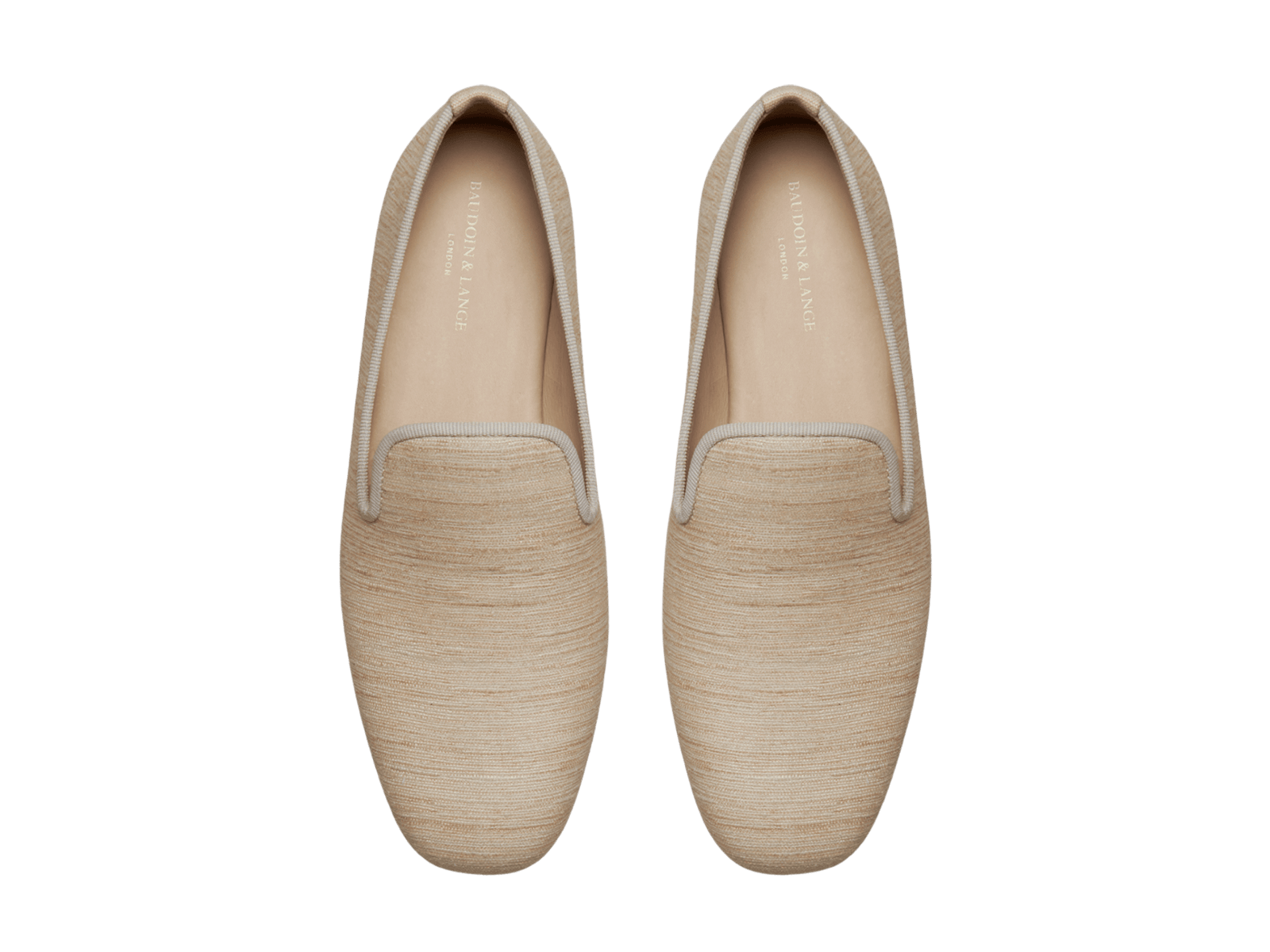 Fenice Loafers in Natural Silk and Gros Grain