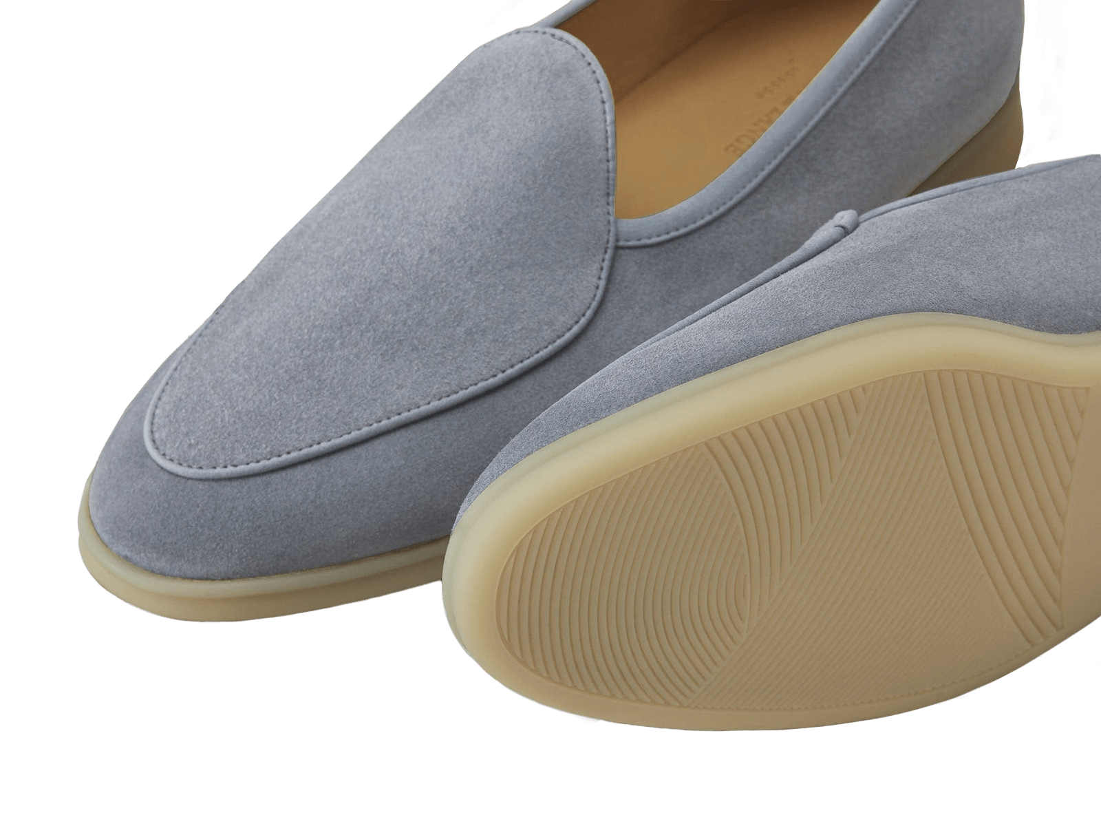 Stride Loafers in Thunder Blue Glove Suede Natural Sole