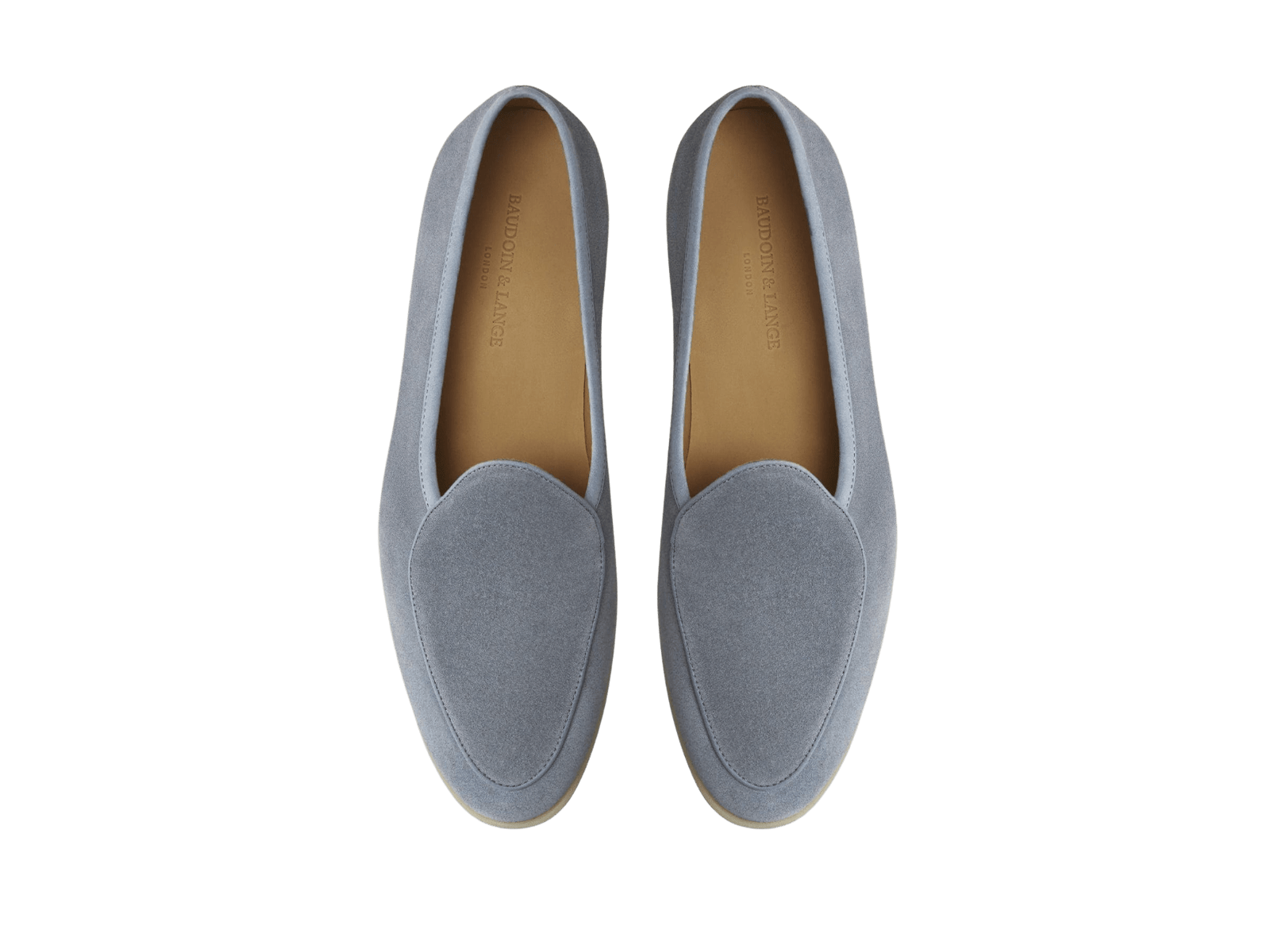 Stride Loafers in Thunder Blue Glove Suede Natural Sole