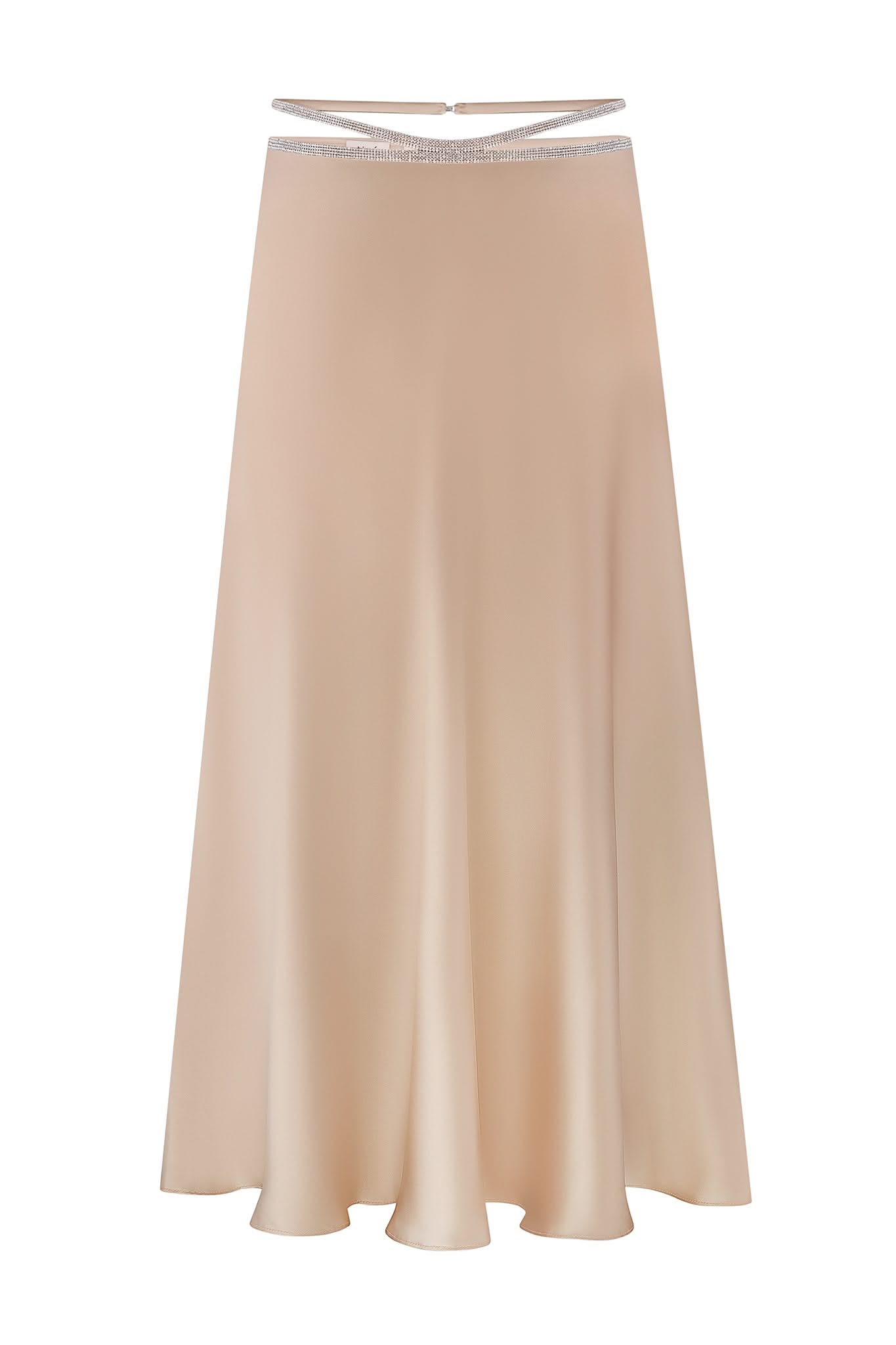 SILK SKIRT MIDI - Champagne Gold