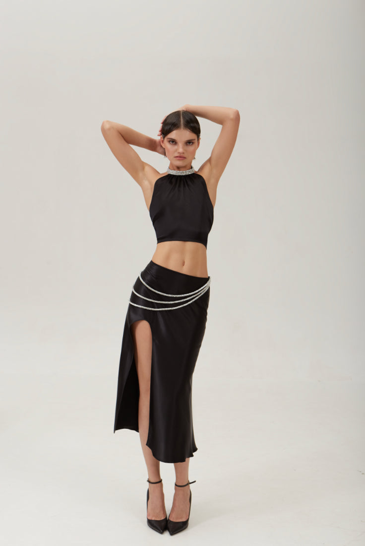LAETITIA SKIRT  - Black