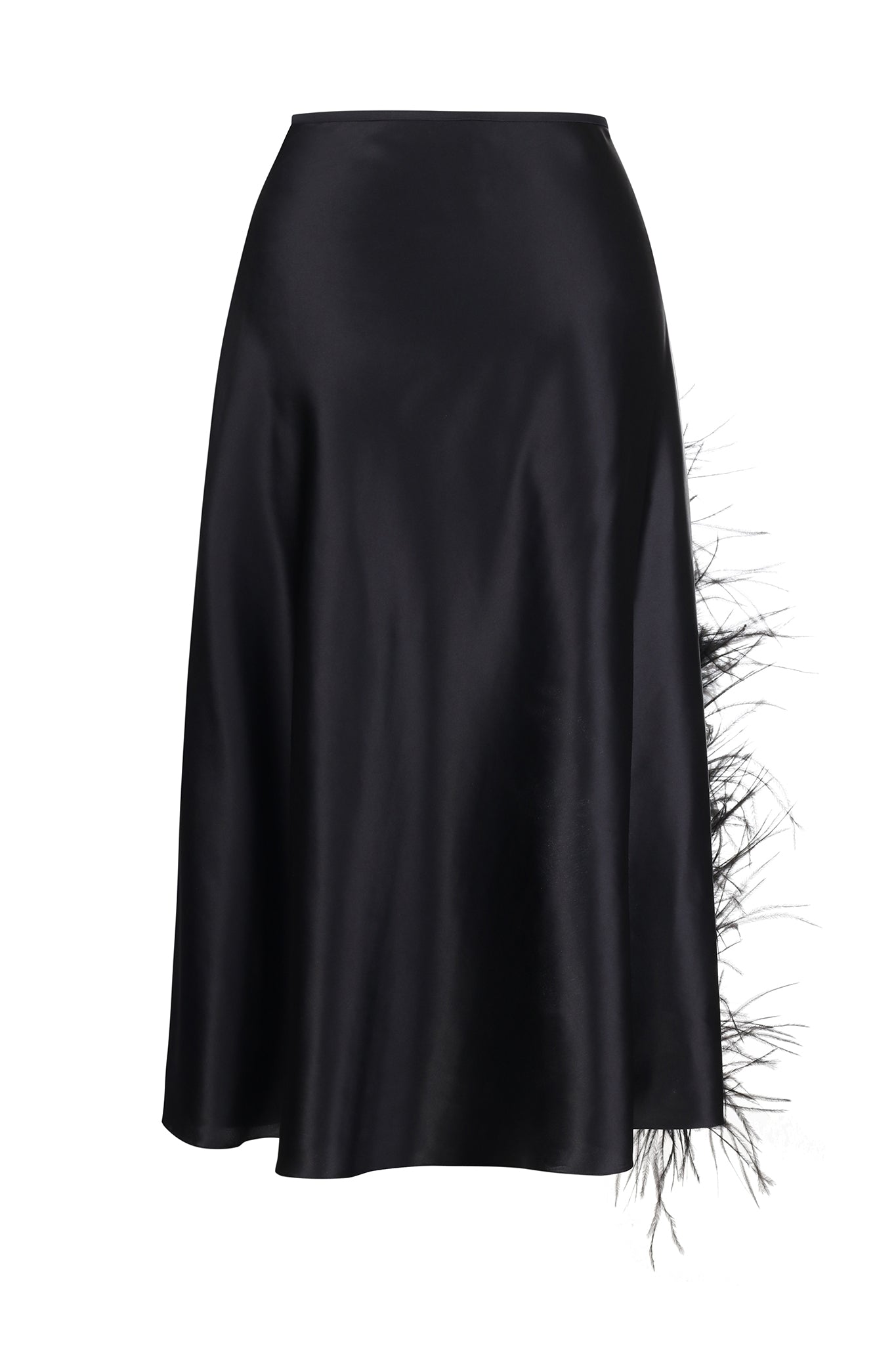 LAETITIA SKIRT FEATHERS - Black