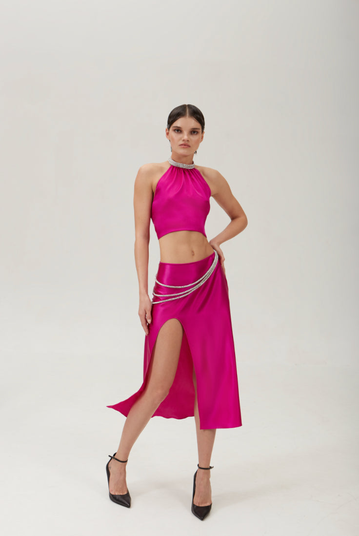 LAETITIA SKIRT  - Fuchsia Pink