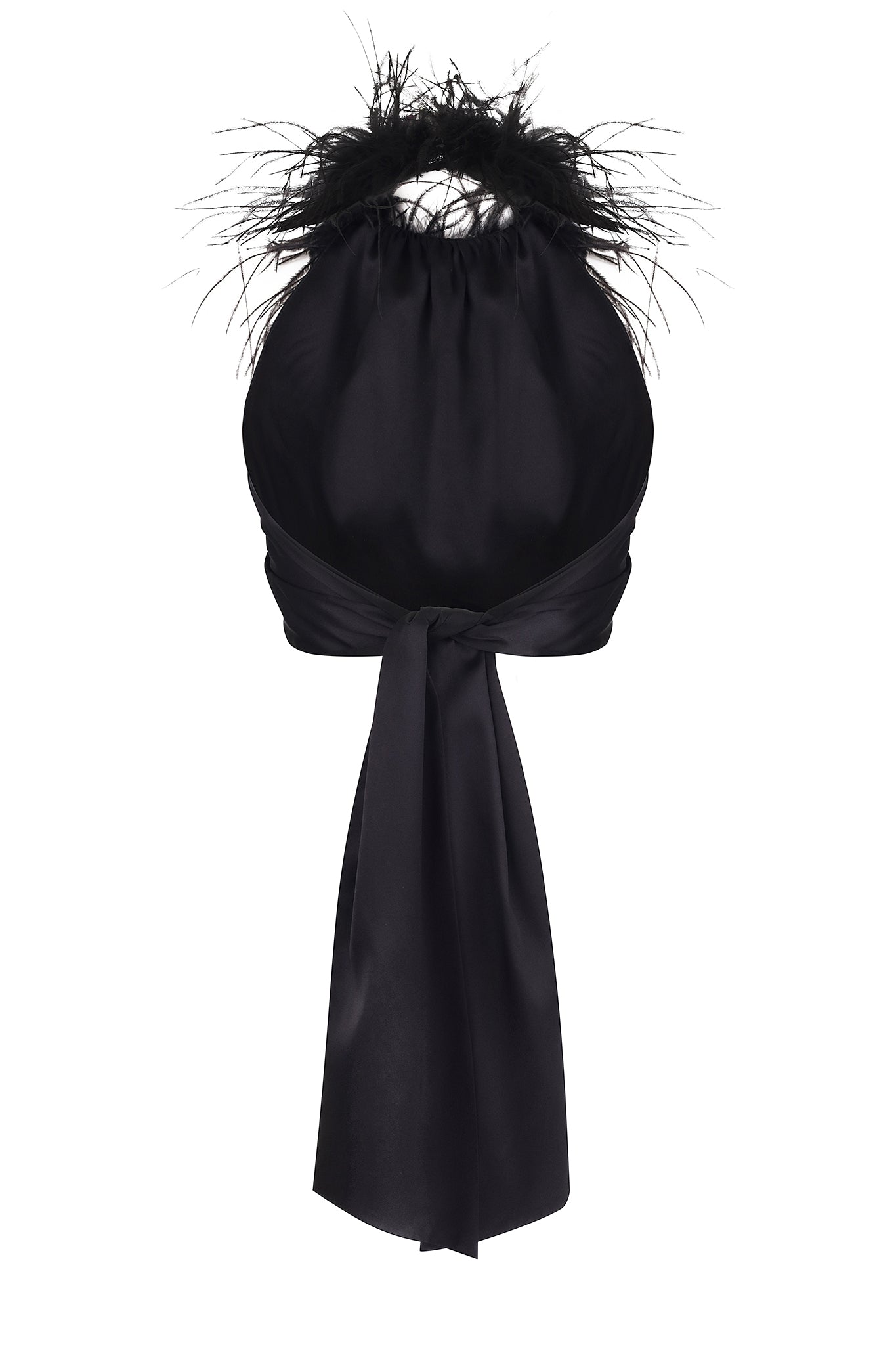 KAIA TOP FEATHERS - Black