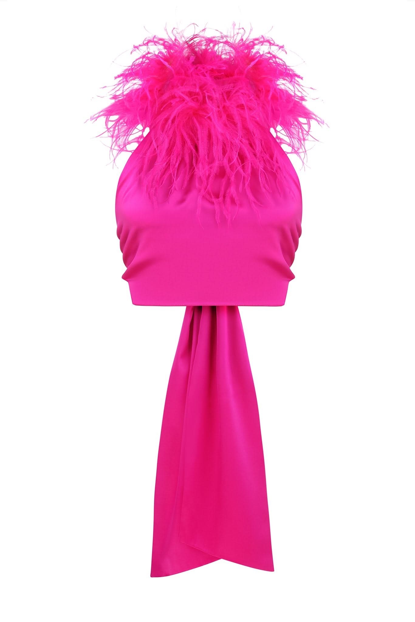 KAIA TOP FEATHERS - Fuchsia Pink