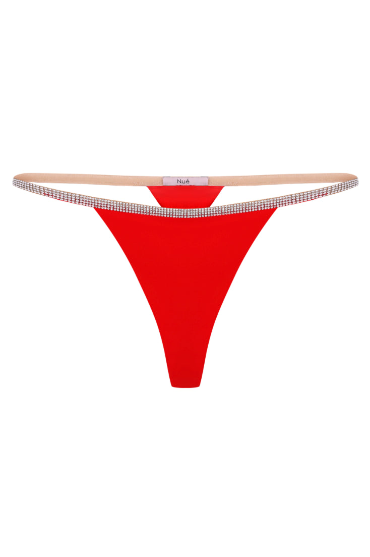 ROSIE SILK THONG - Red
