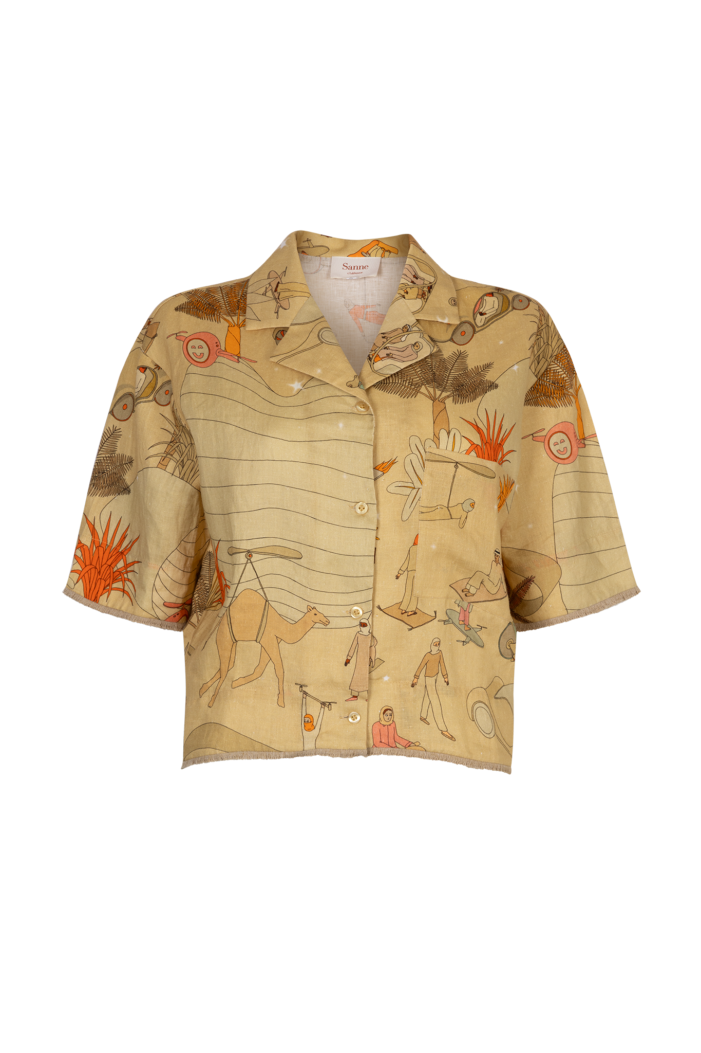 Cropped Linen Shirt