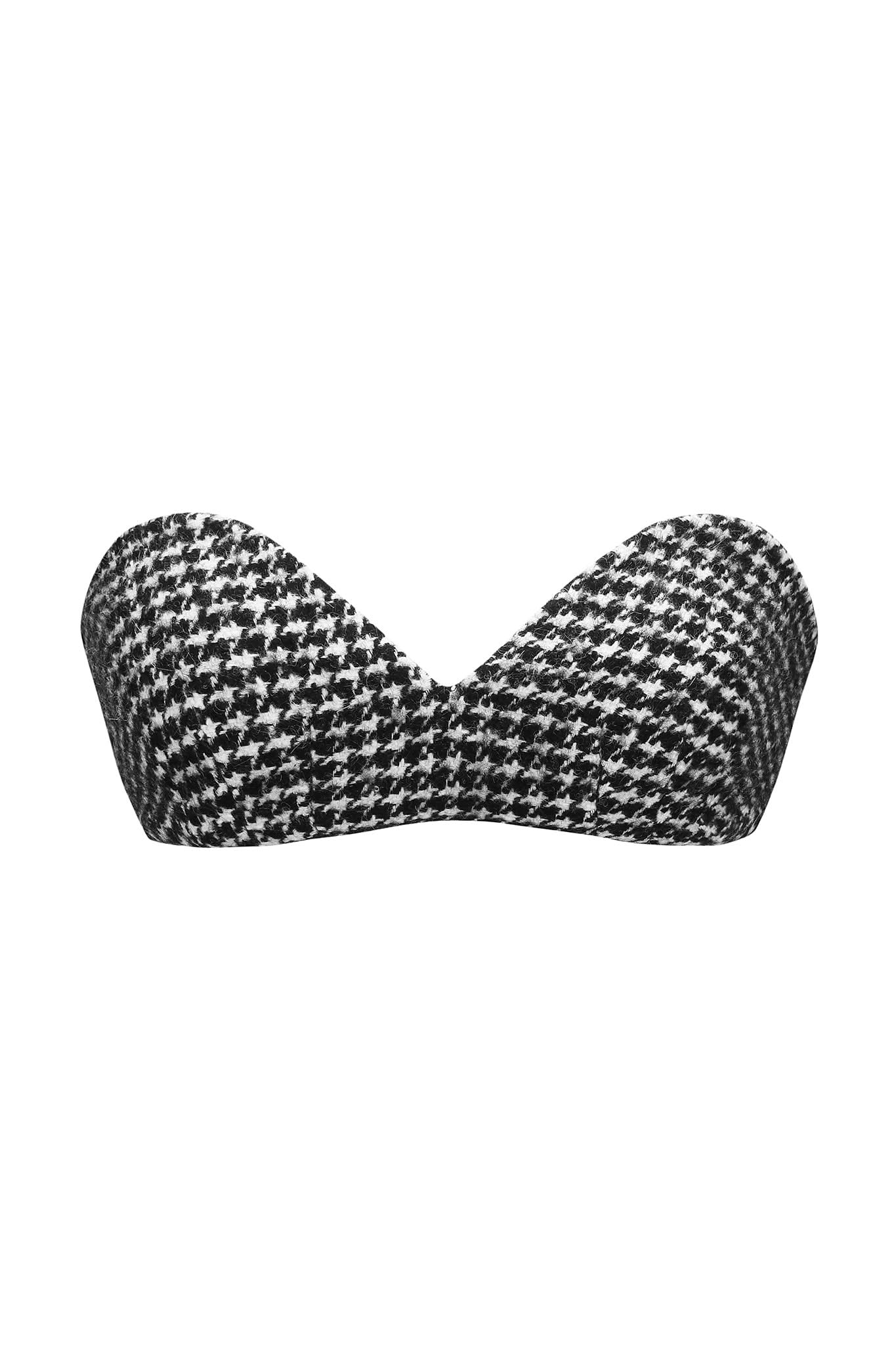 HOUNDSTOOTH BRALETTE - Black/White