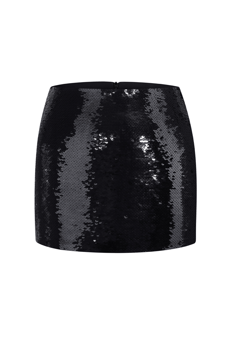JEMMA SEQUIN SKIRT - Black