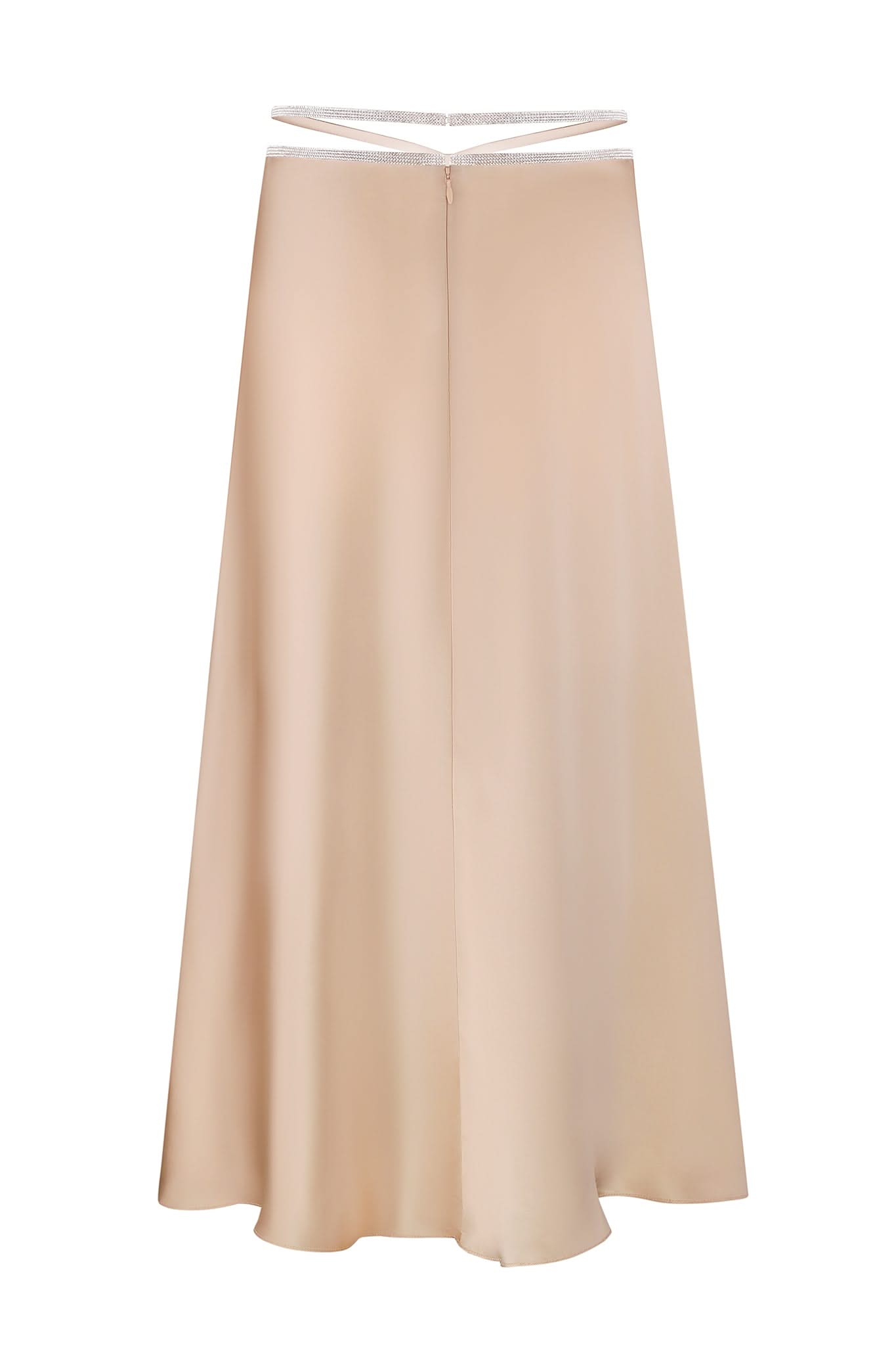 SILK SKIRT MIDI - Champagne Gold