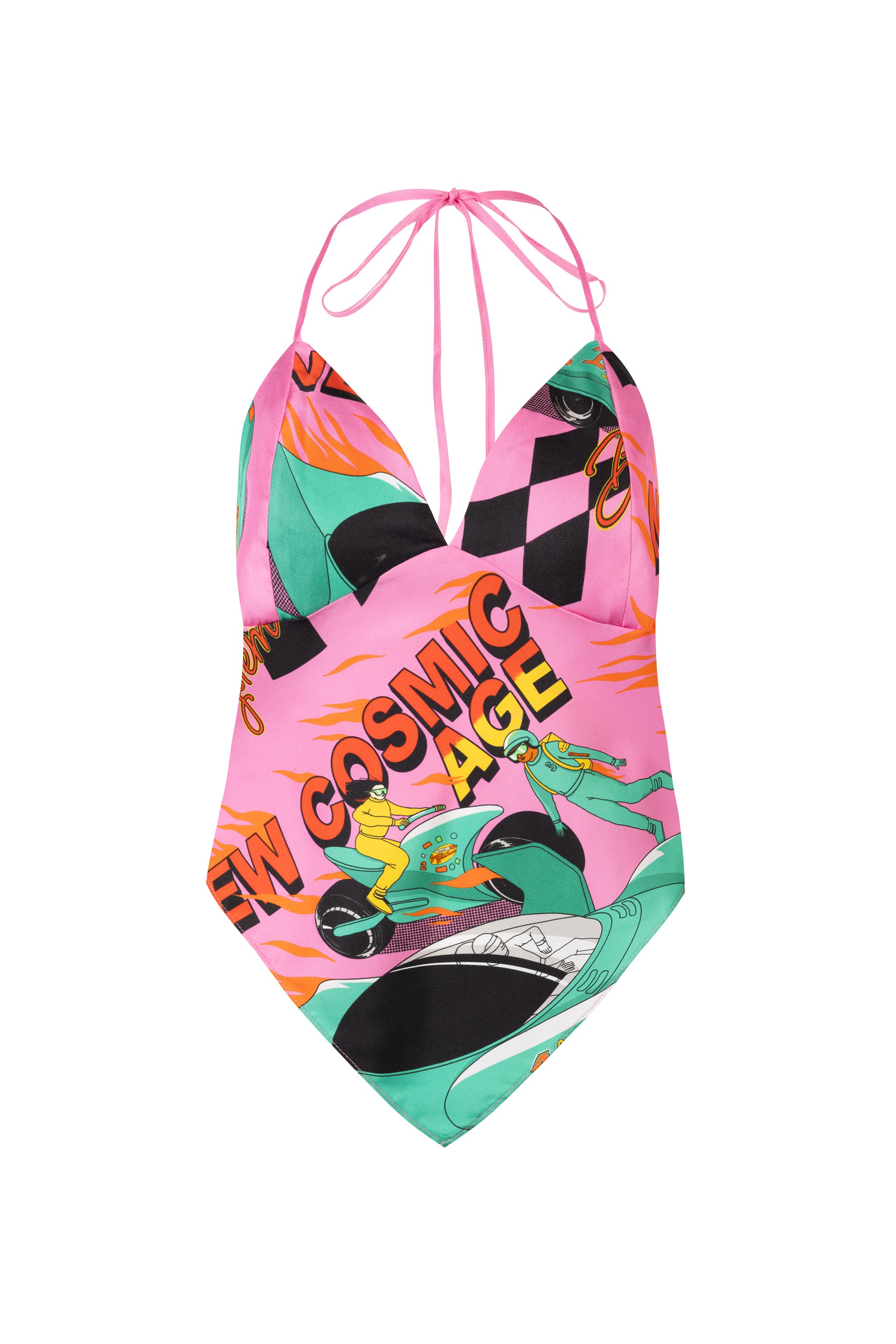 Electric Pink Tie Top - Pink