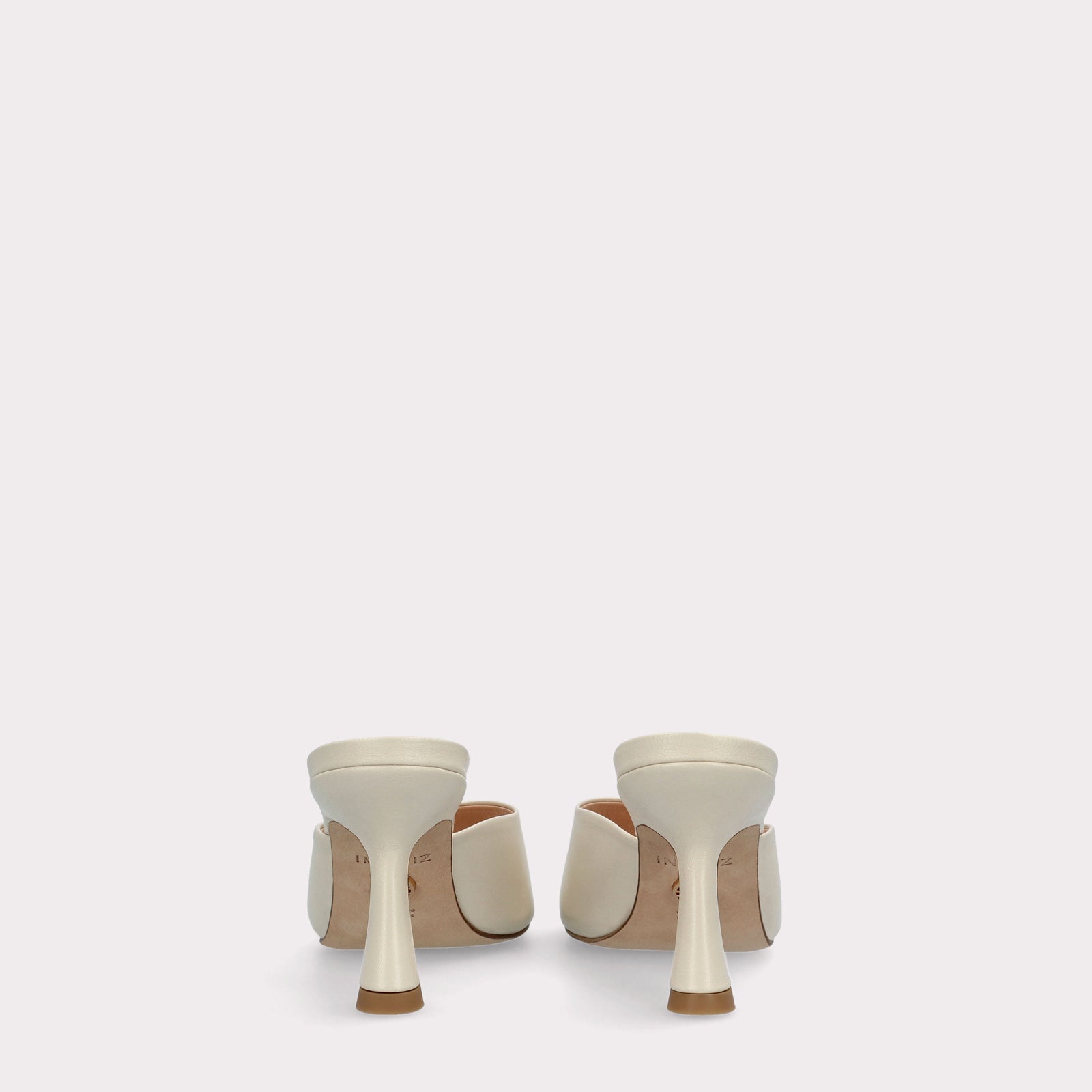 RENY WHITE SMOOTH LEATHER MULES
