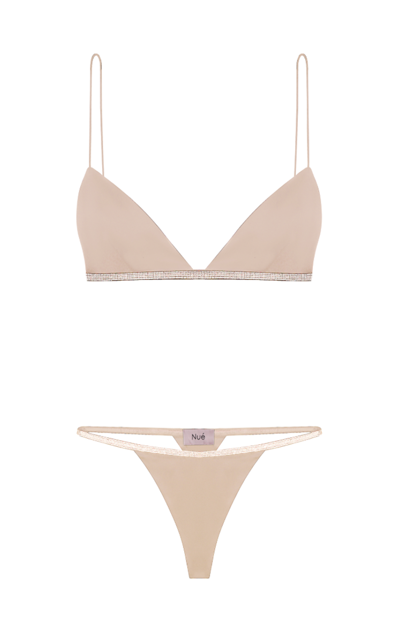 ROSIE SILK THONG - Champagne Gold