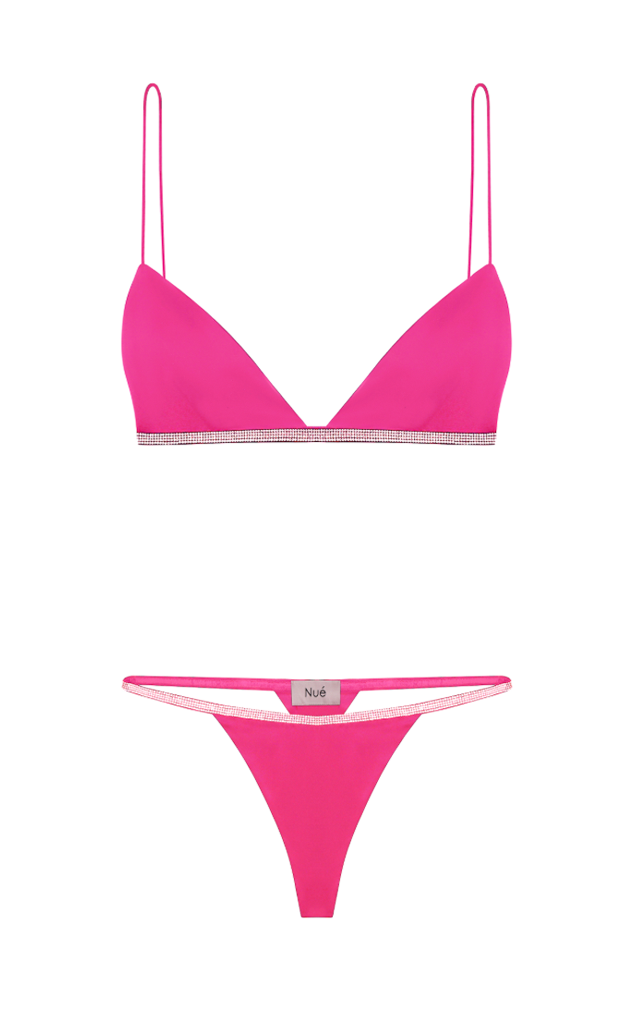 ROSIE SILK THONG - Fuchsia Pink