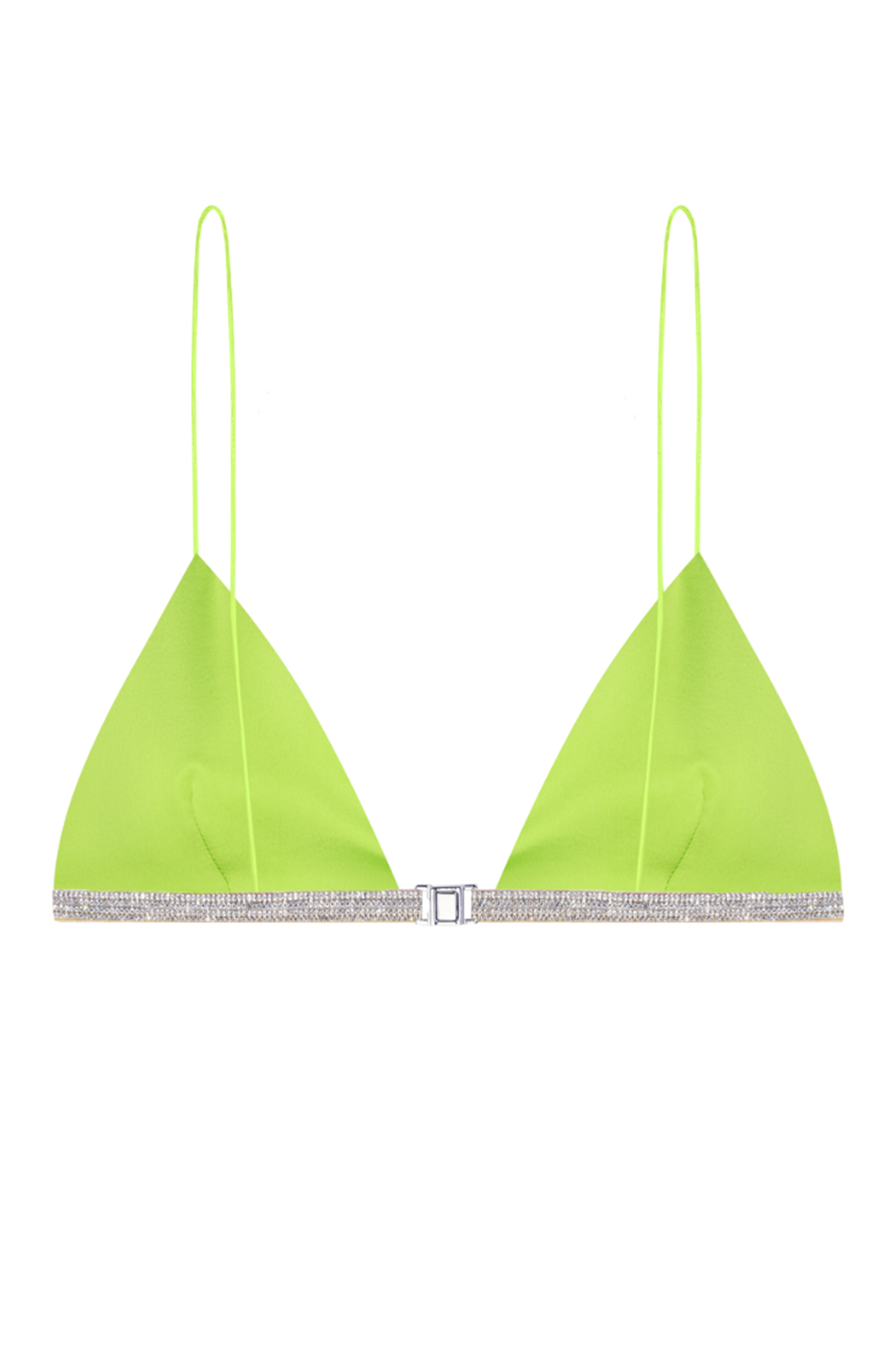 ROSIE SILK BRA - Neon Green