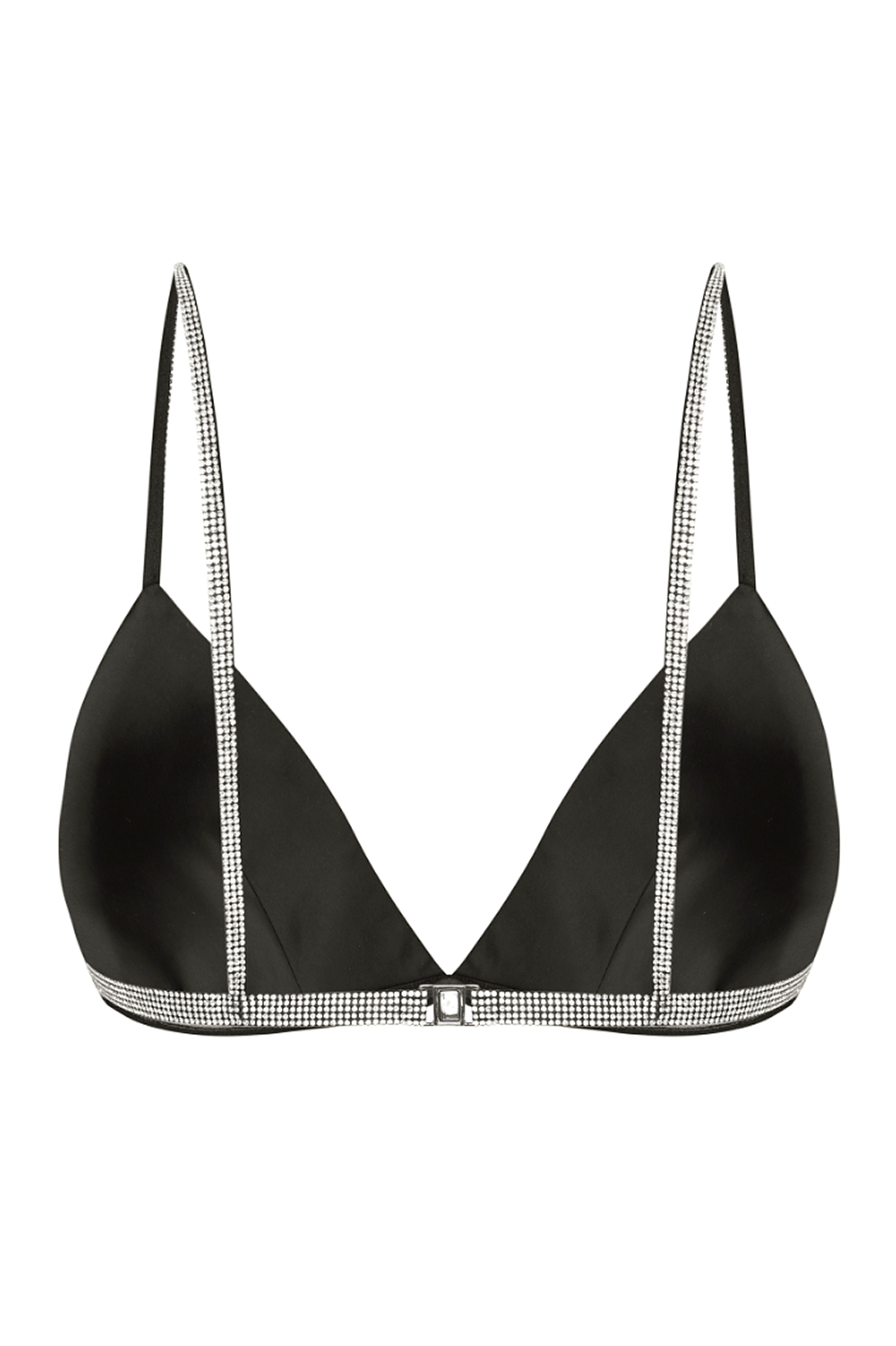 TRIANGLE BRA DOUBLE - Crystal/Black