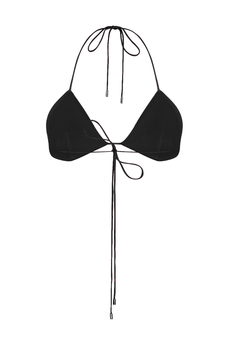 JADE SEQUIN BRA - Black