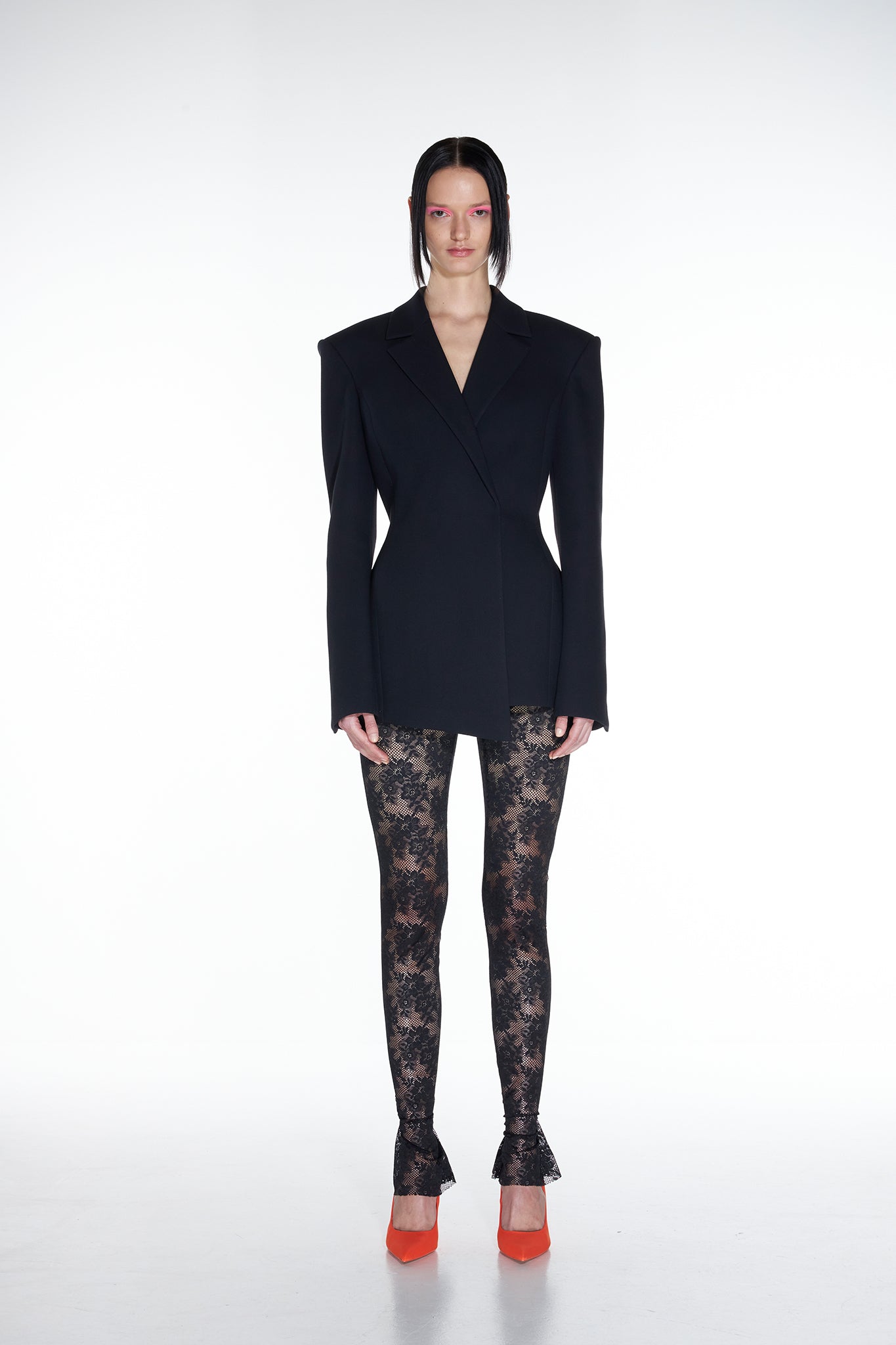 THEA LACE TROUSERS - Black