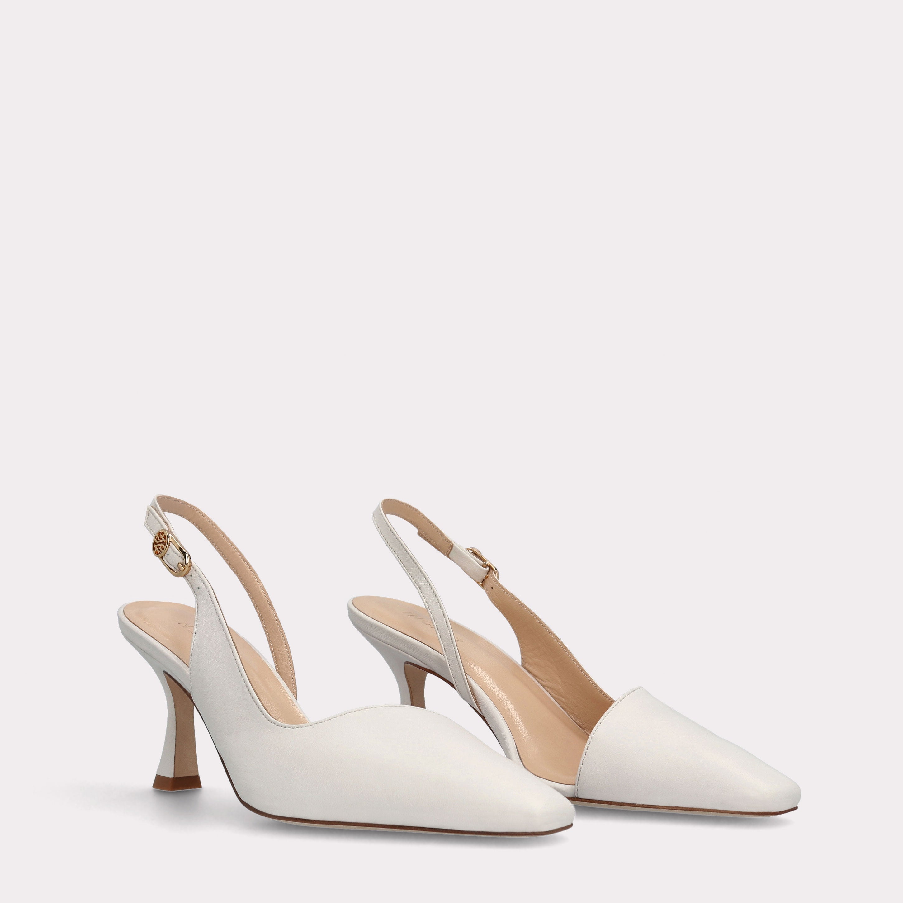 BECKA 04 IVORY LEATHER PUMPS