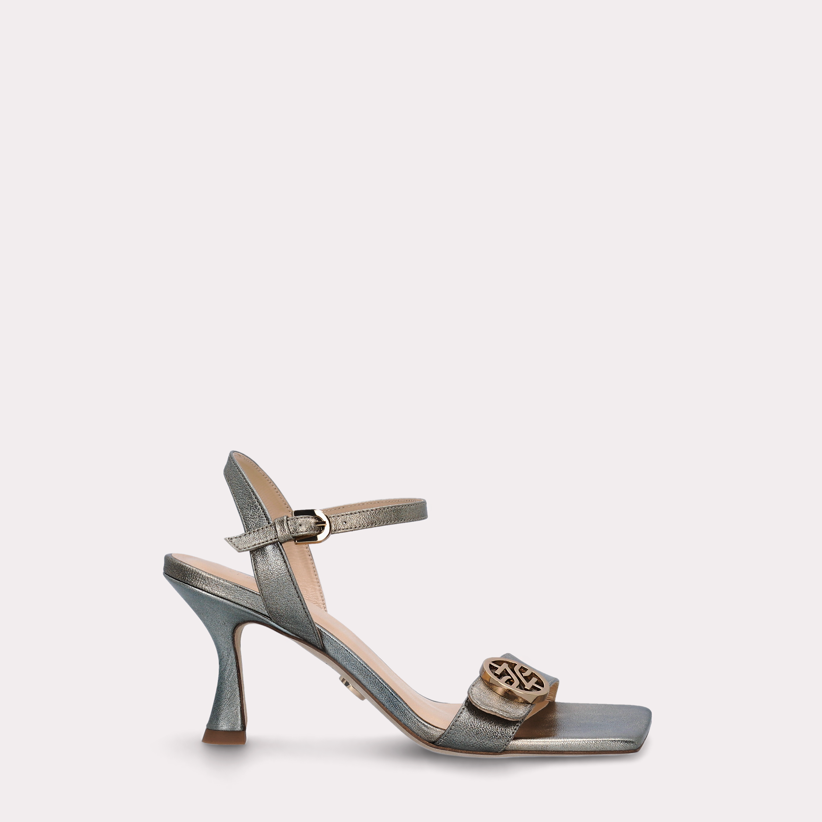 BONNY 01 GREY LEATHER SANDALS