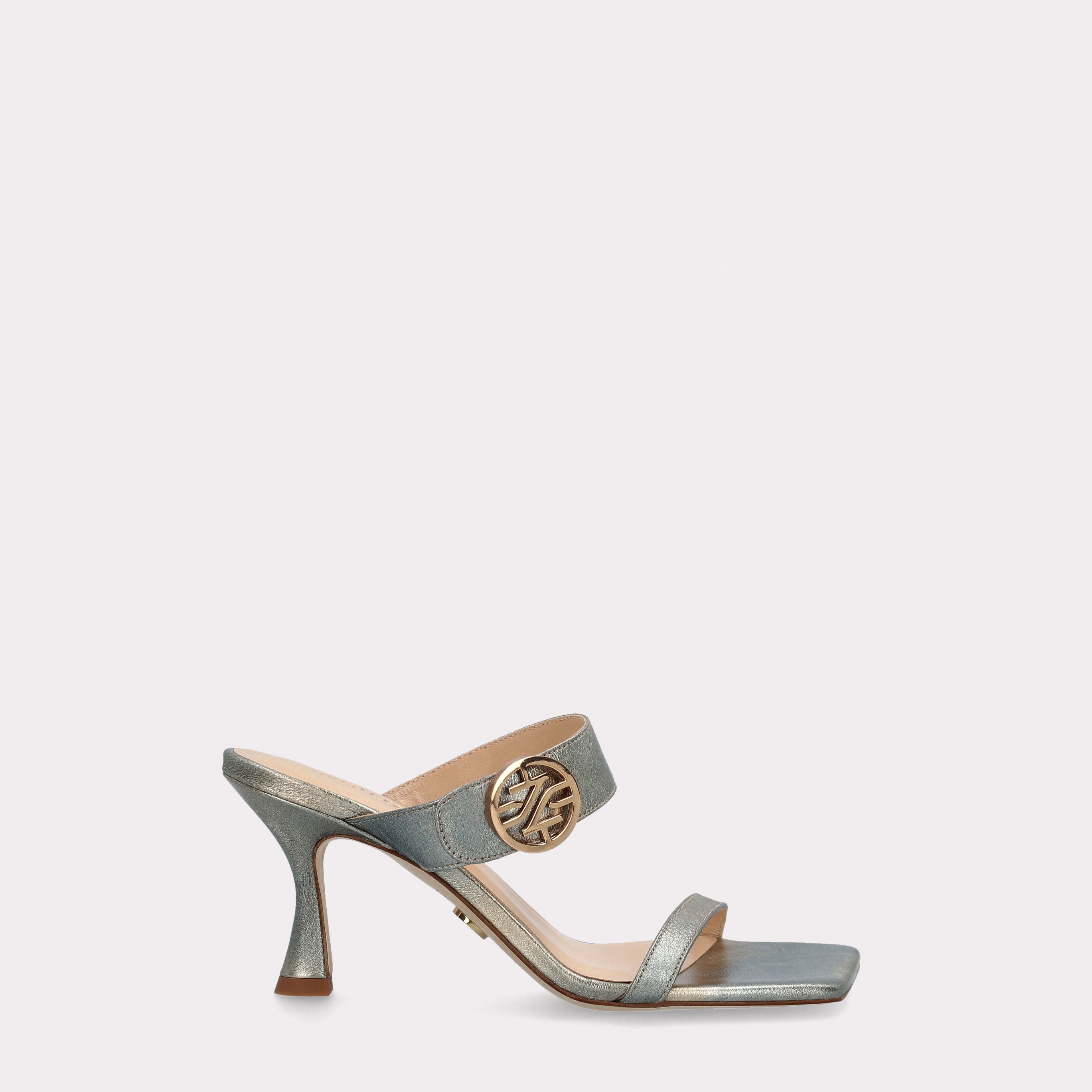 BONNY 02 GREY LEATHER SANDALS