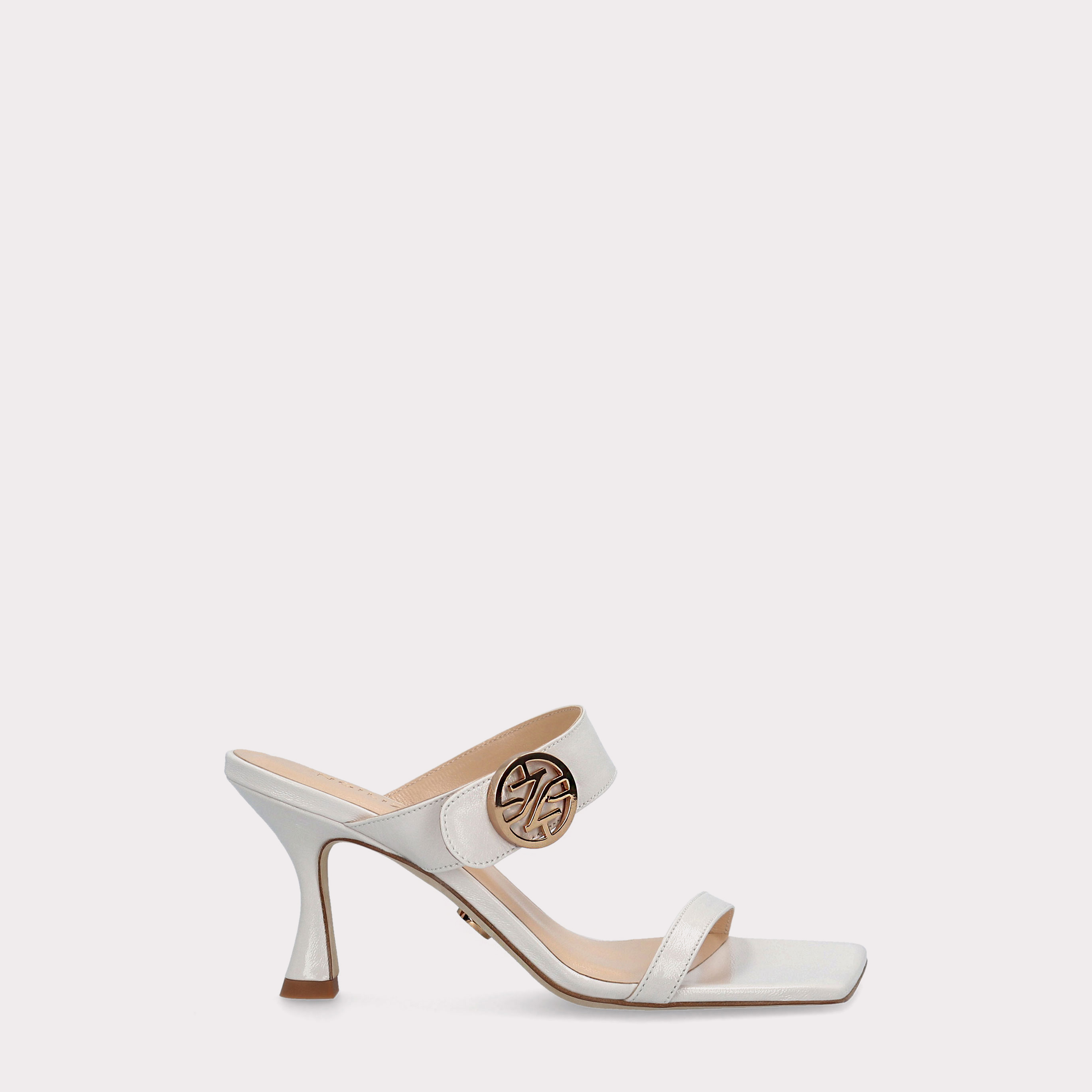 BONNY 02 IVORY LEATHER SANDALS