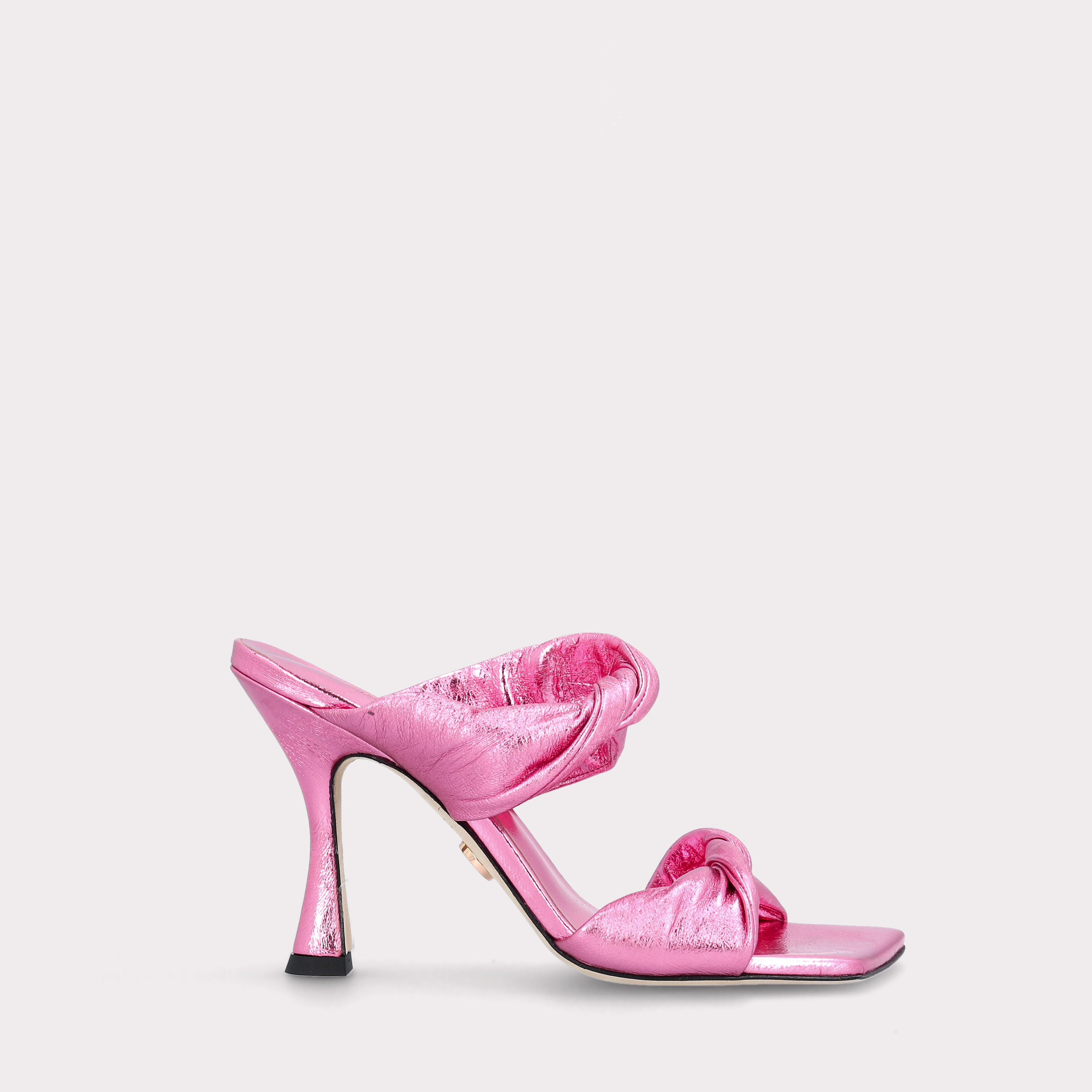 BETTY 30 PINK METALLIC LEATHER MULES