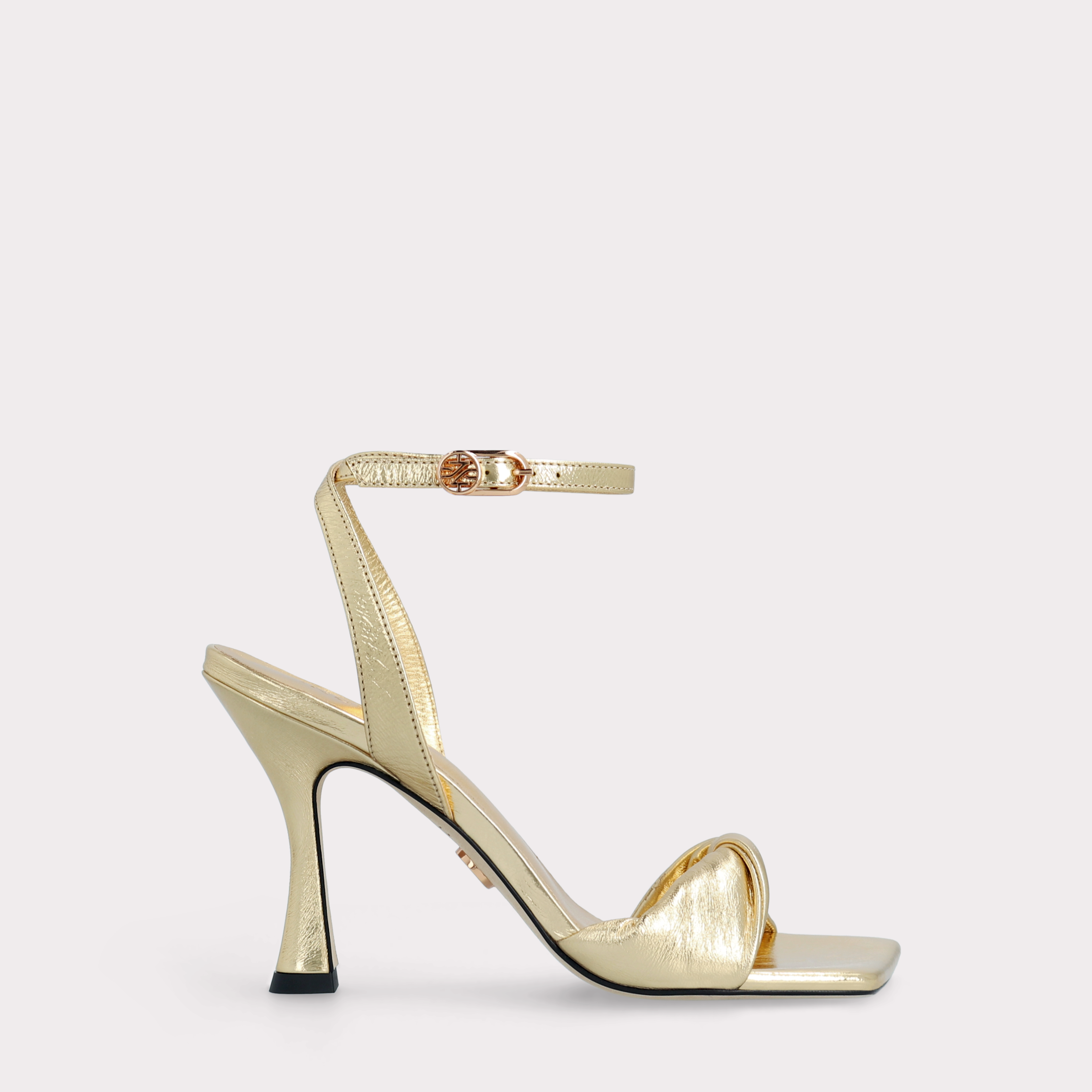 BETTY 31 GOLD METALLIC LEATHER SANDALS