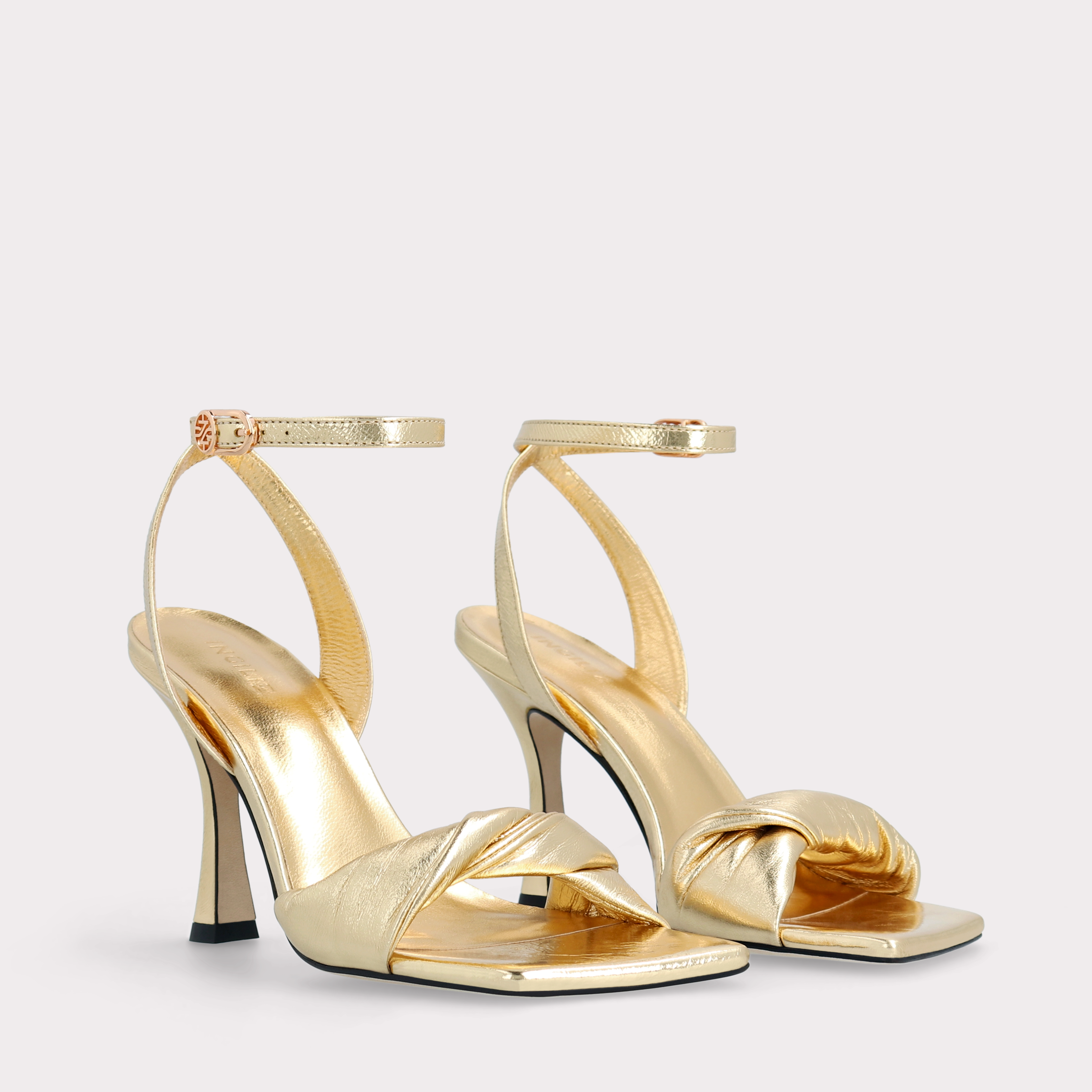 BETTY 31 GOLD METALLIC LEATHER SANDALS
