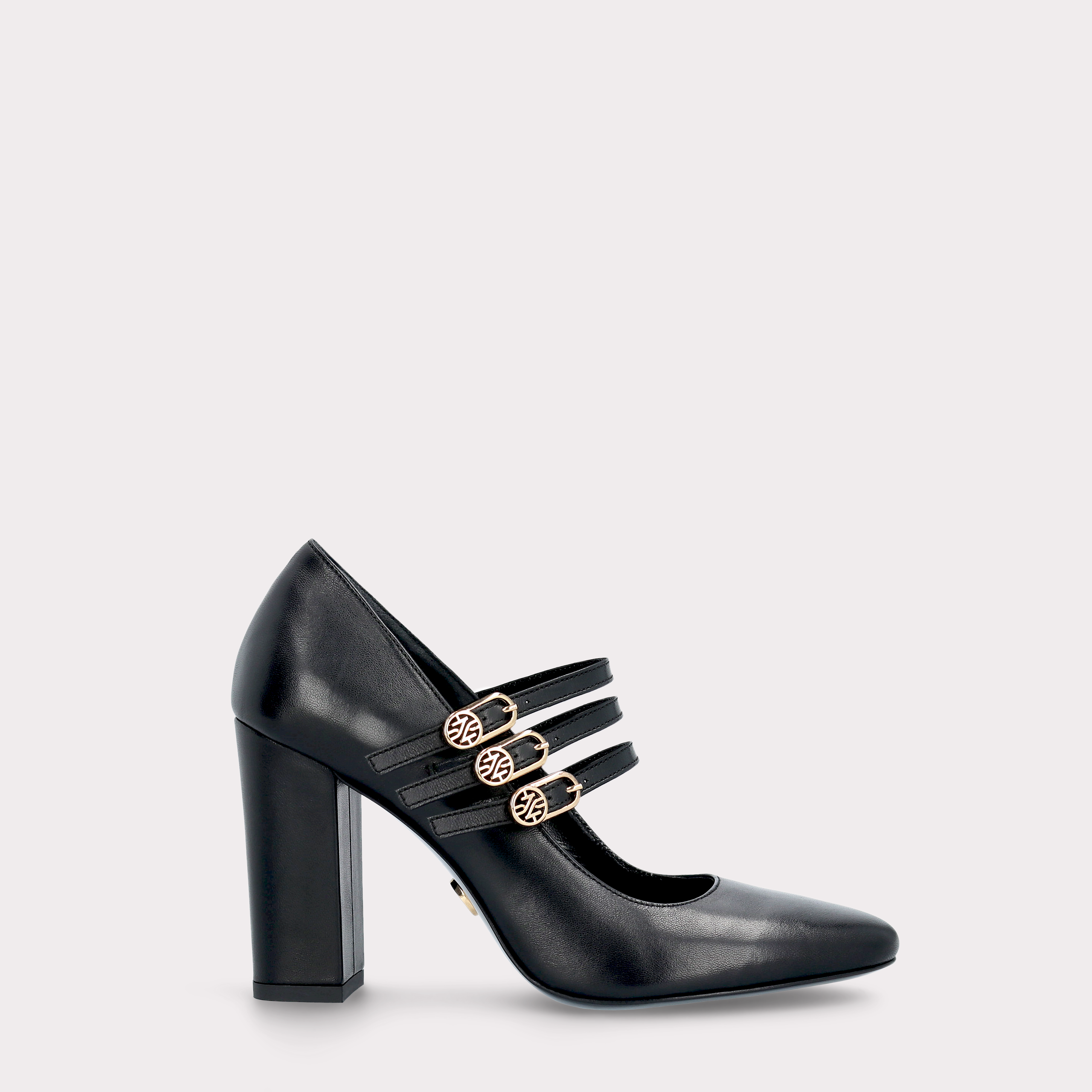DELMA BEBE 01 BLACK SMOOTH LEATHER PUMPS