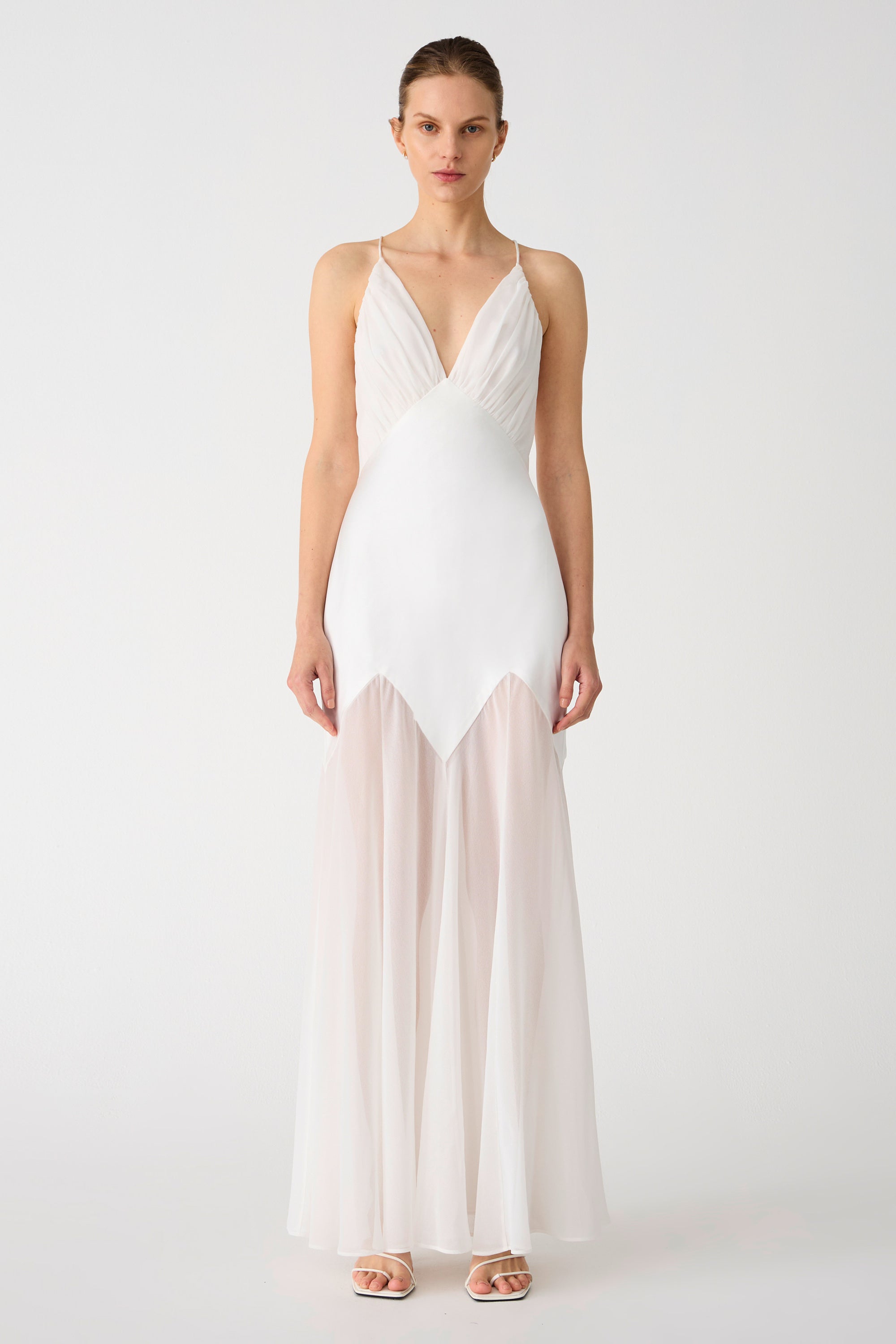 CARLA SATIN & GEORGETTE GOWN