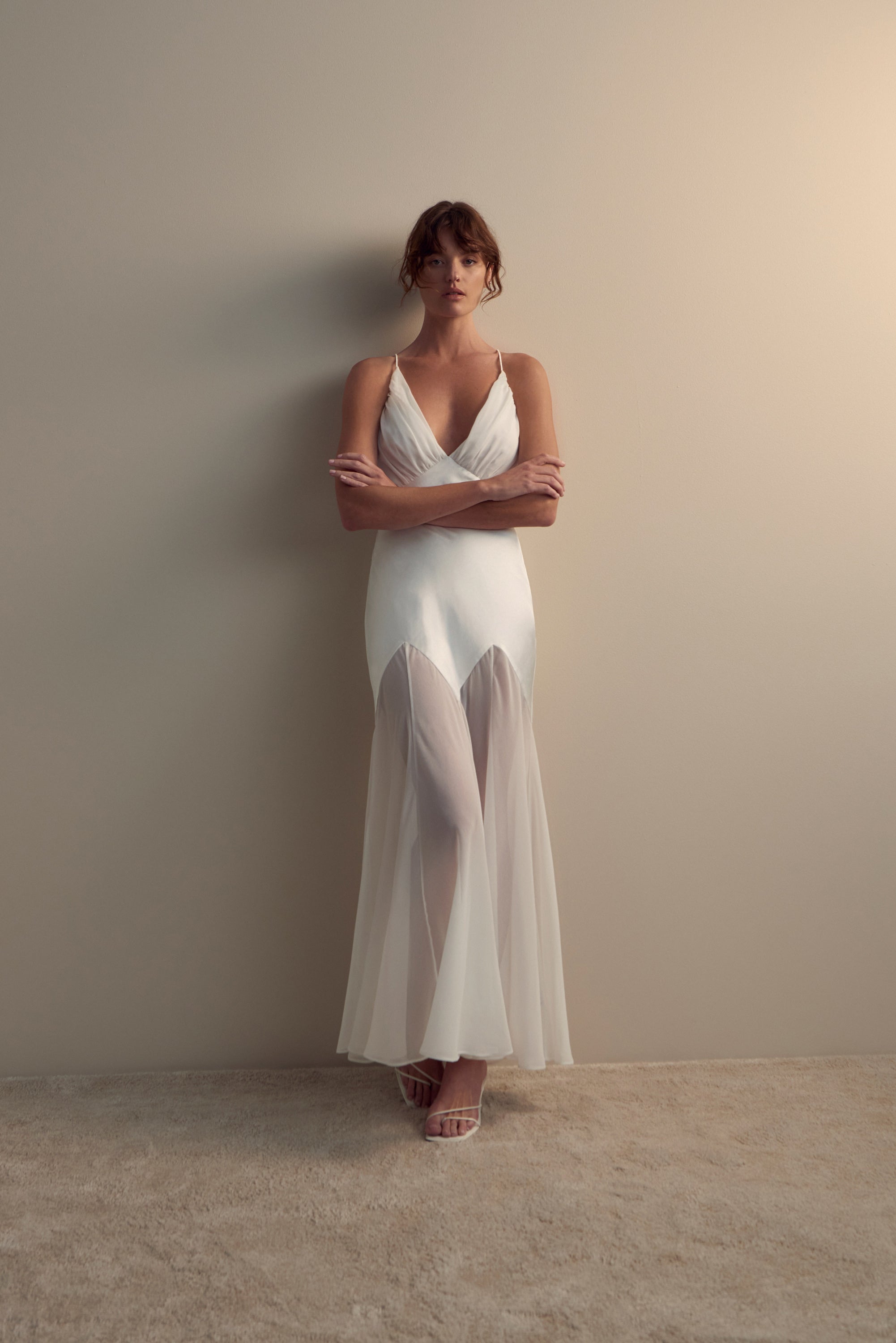 CARLA SATIN & GEORGETTE GOWN