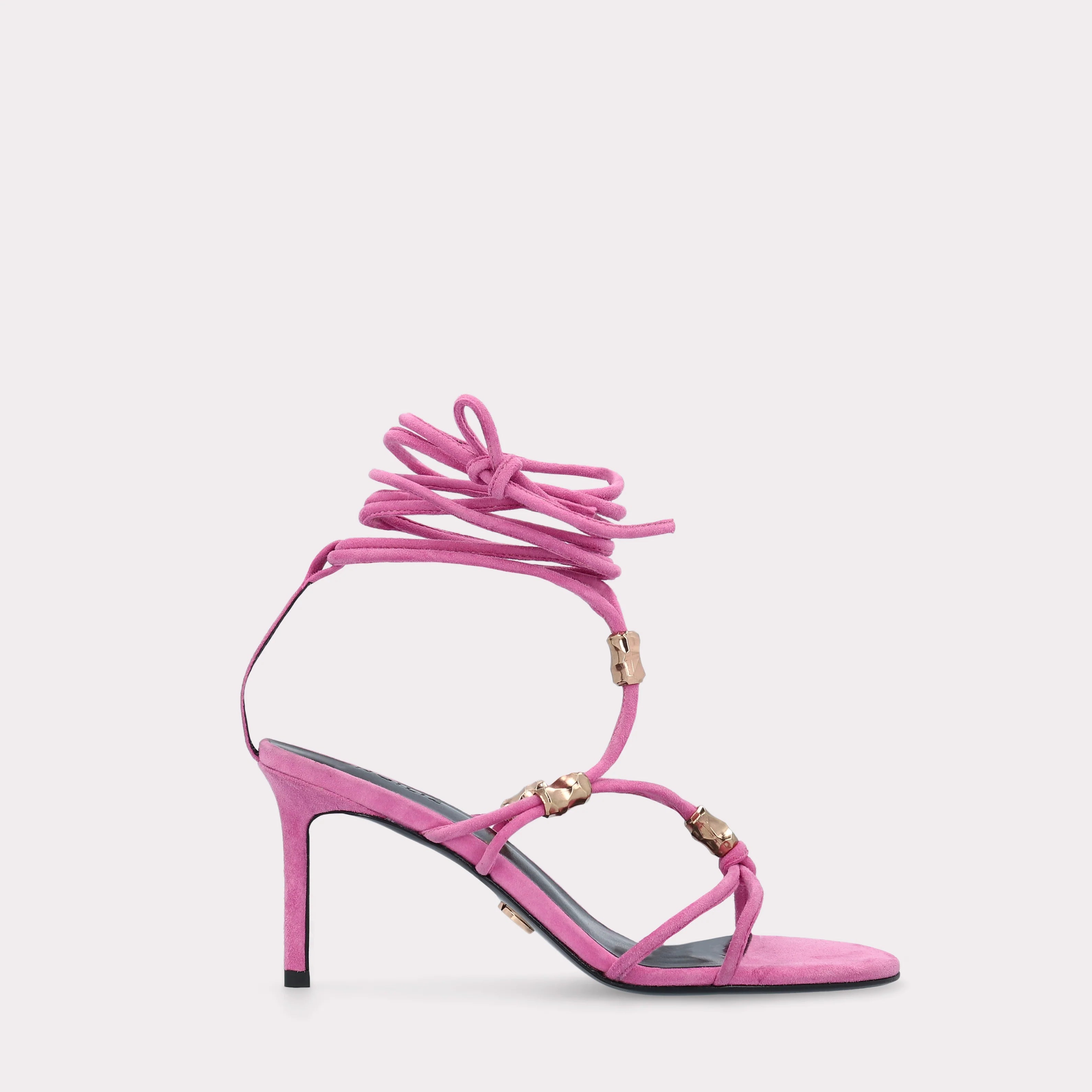 MACY 03 FUCHSIA SUEDE LEATHER SANDALS
