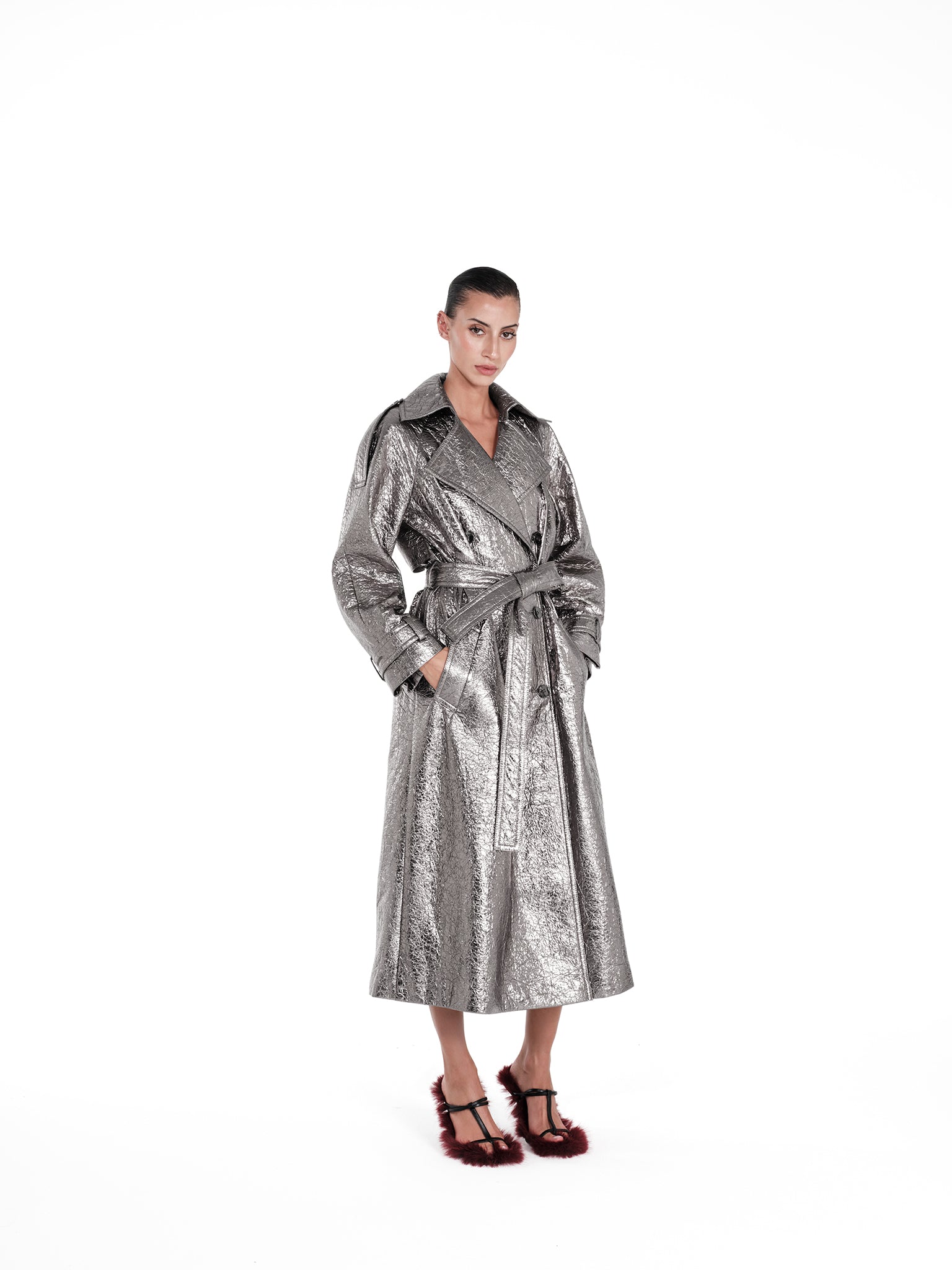 RAINFOREST TRENCH COAT - Graphite