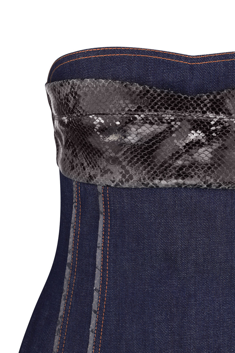 SAVANNA DENIM DRESS - Dark Blue