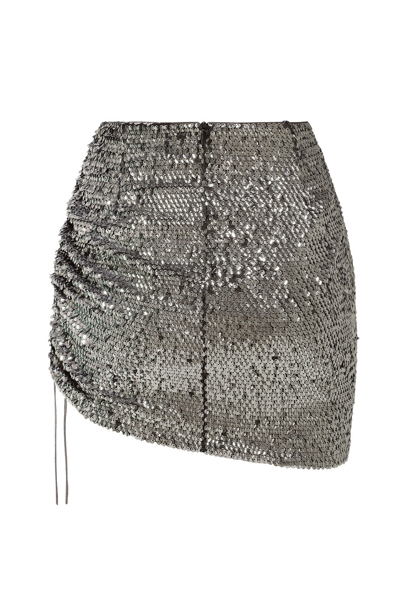 SAGE SEQUIN SKIRT - Graphite