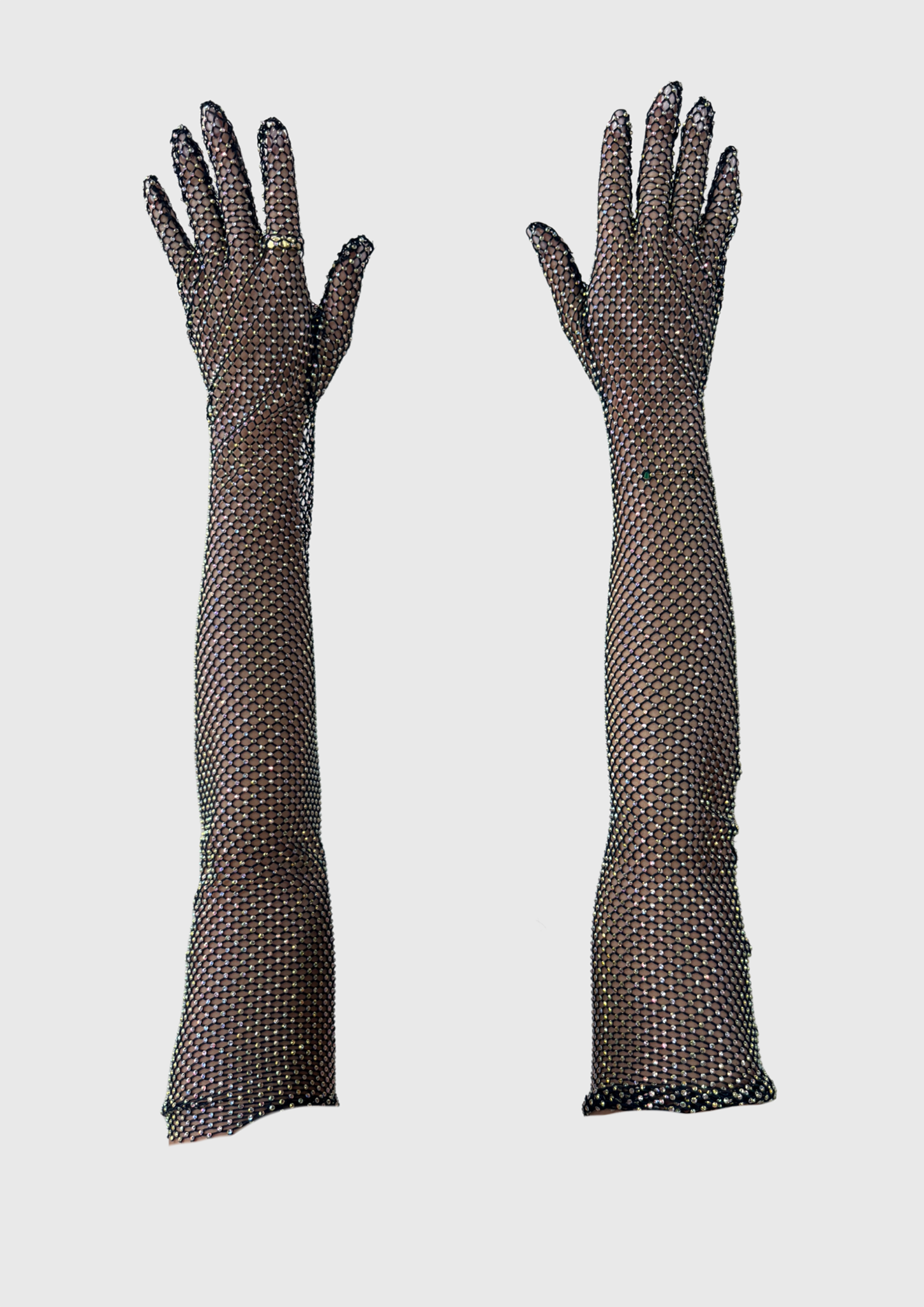 Black mash crystal Gloves