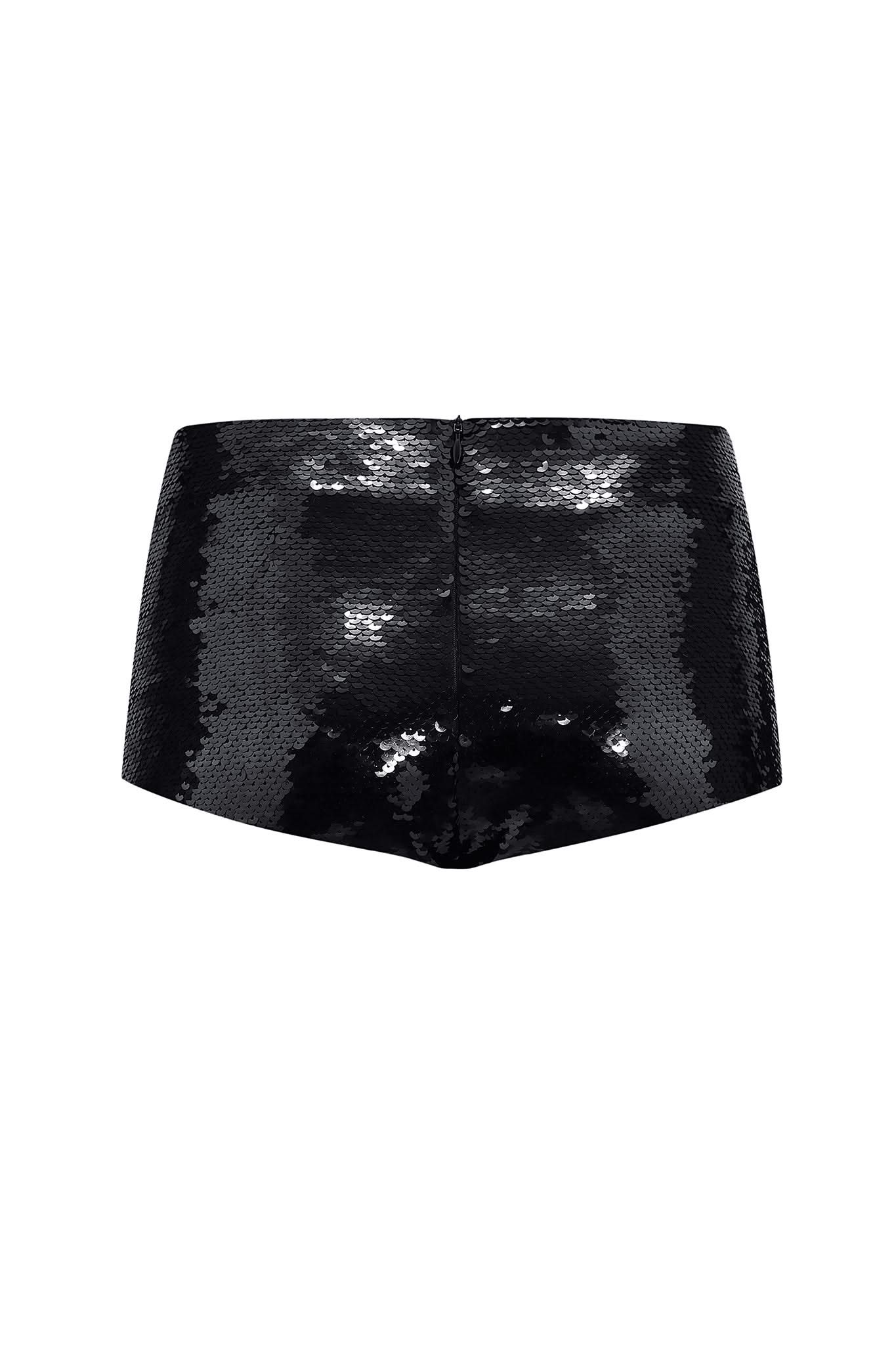 CHARLI SEQUIN SHORTS - Black