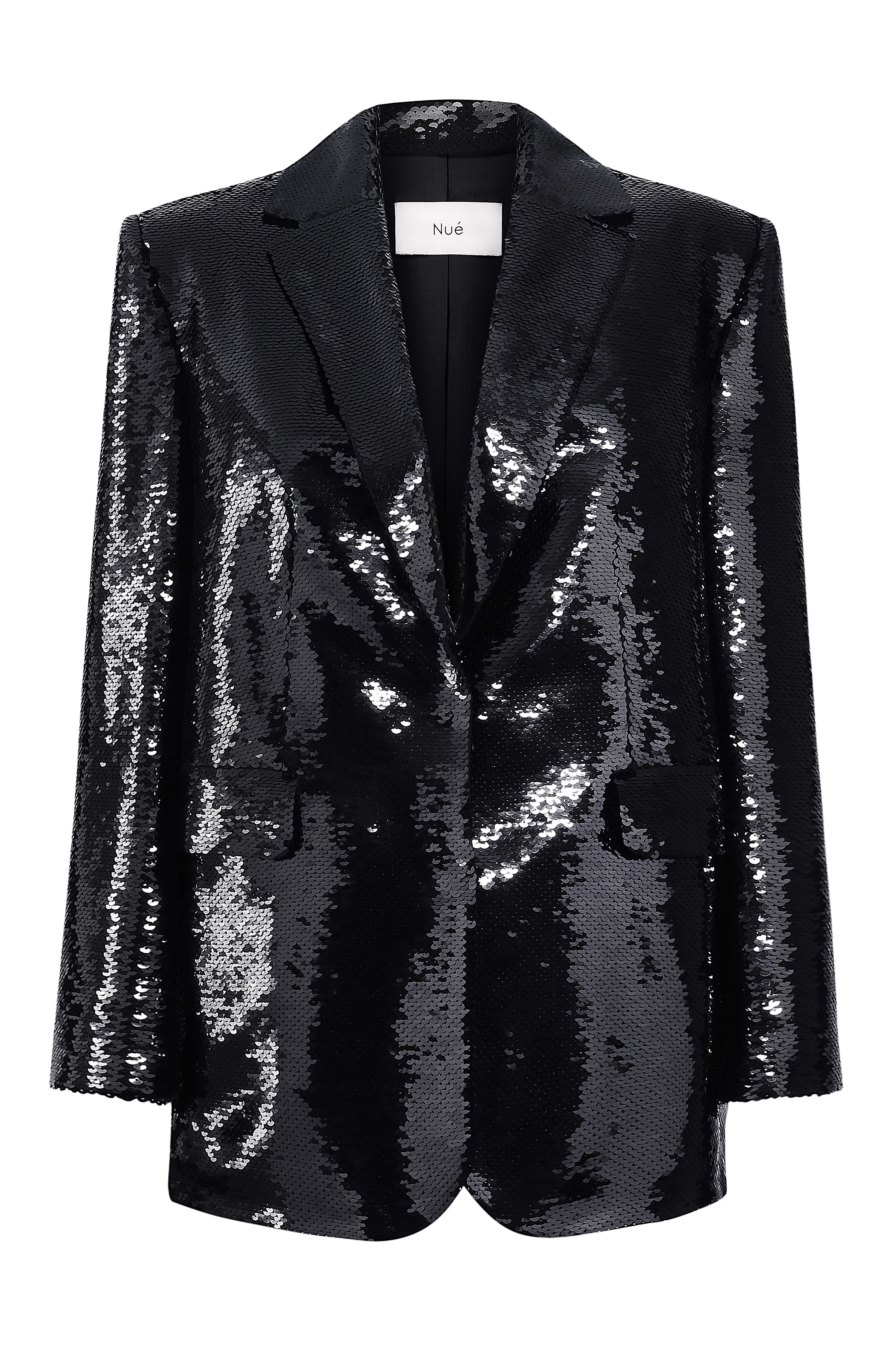 JADE SEQUIN BLAZER - Black