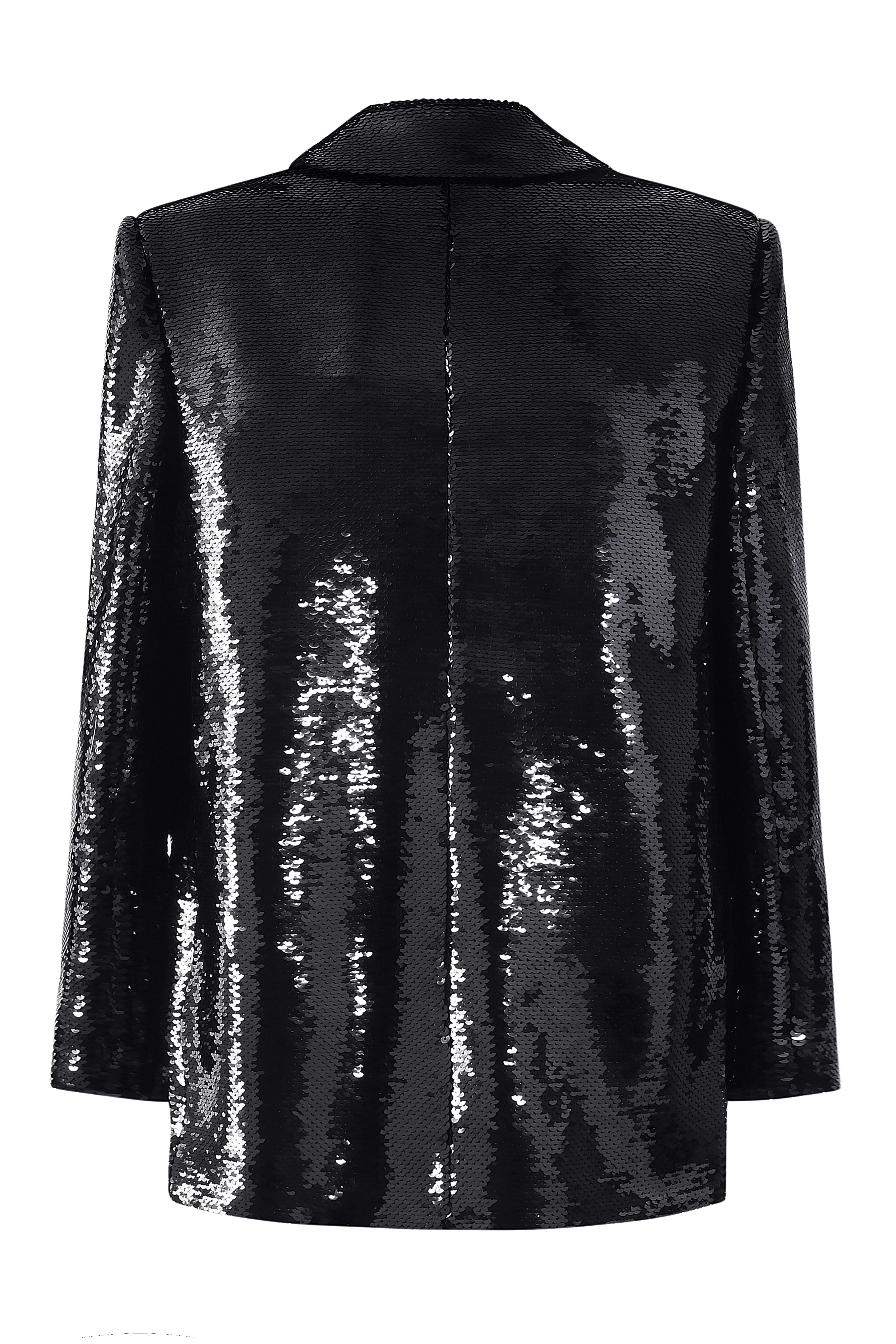 JADE SEQUIN BLAZER - Black