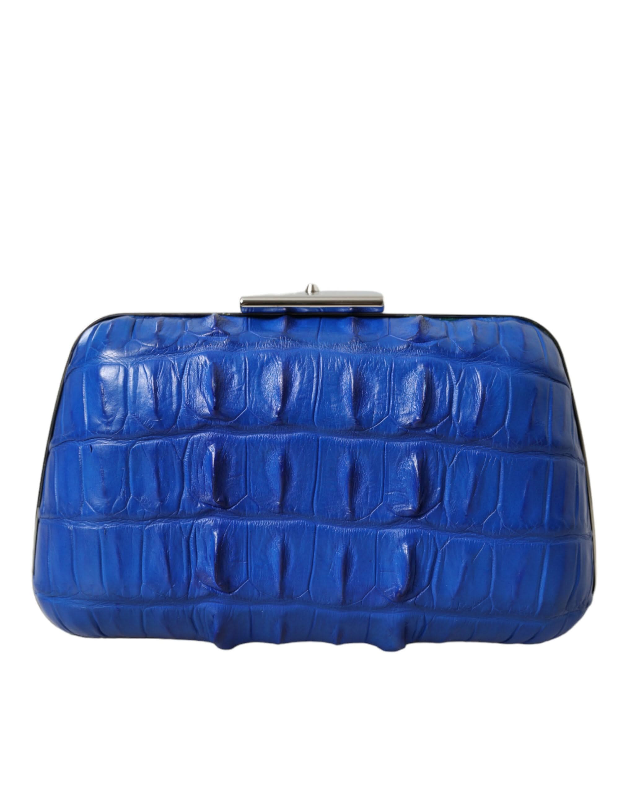 【VIP価格】BALENCIAGA Electric Blue Crocodile Skin Clutch Balenciaga Electric Blue Crocodile Skin Clutch