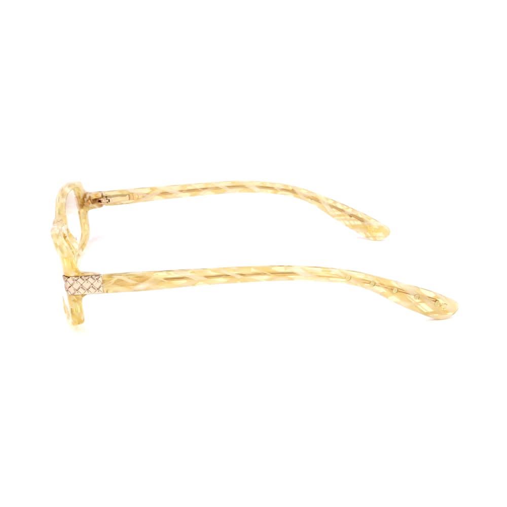 Bottega Veneta Yellow Haircalf Glasses