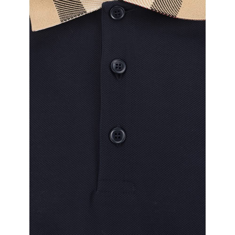 Burberry Blue Cotton Polo Shirt