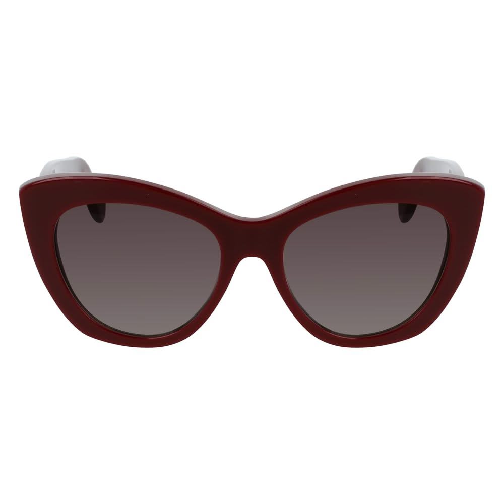 Salvatore Ferragamo Bordeaux Haircalf Sunglasses