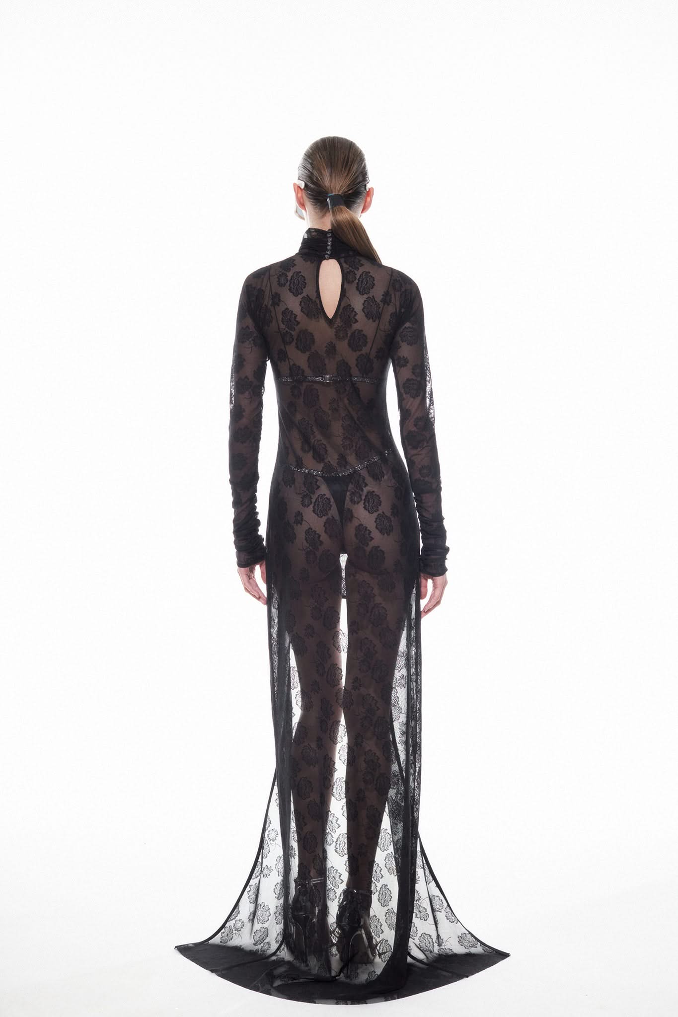 AFFAIR LACE DRESS - Black