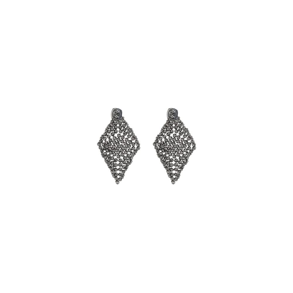 Brunello Cucinelli Faceted silver Earrings