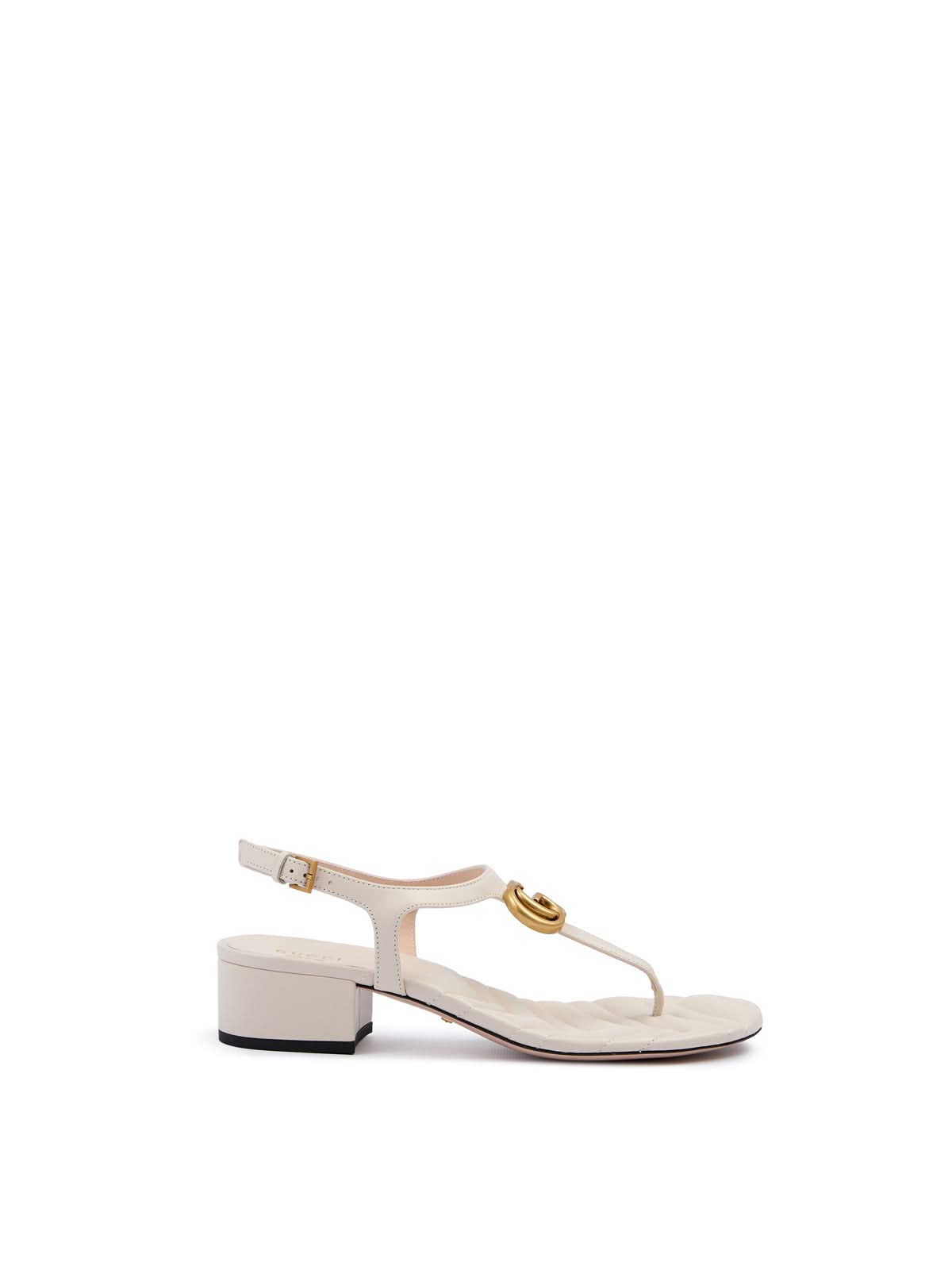 Gucci Mystic White Nappa Charlotte Leather Sandalss